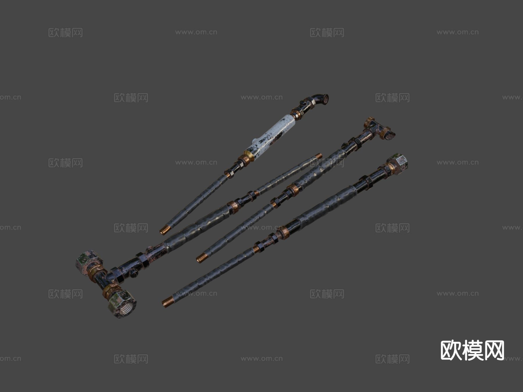 金属管武器 铁锤su模型下载（渲染图1）