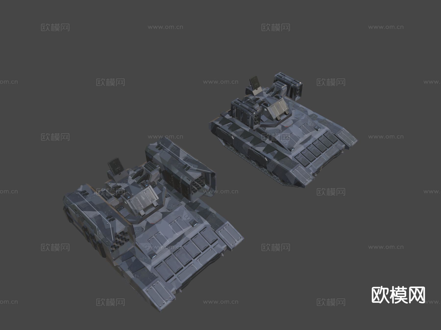 科幻运载器 坦克su模型下载（渲染图7）