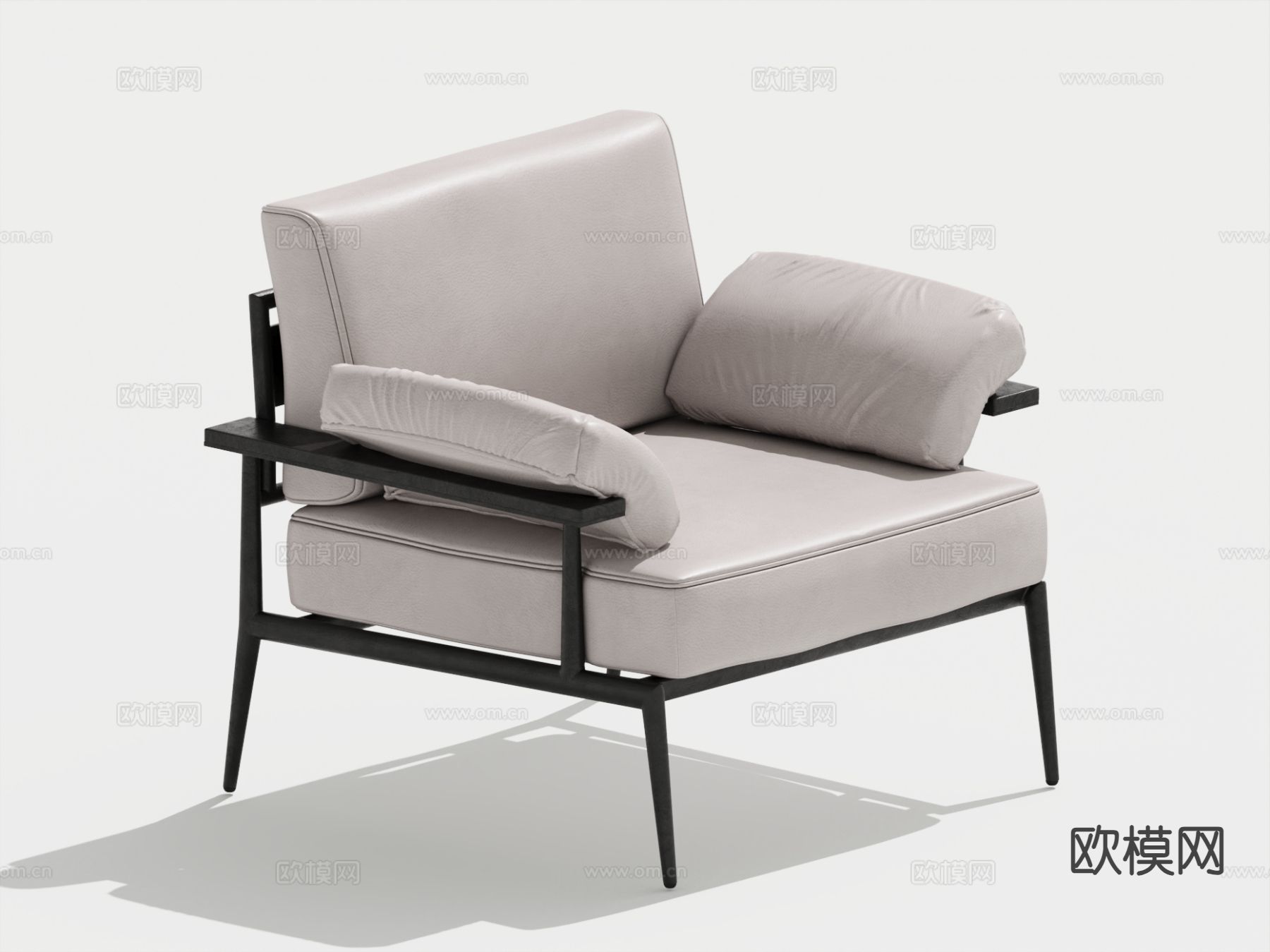 现代单人沙发3d模型下载