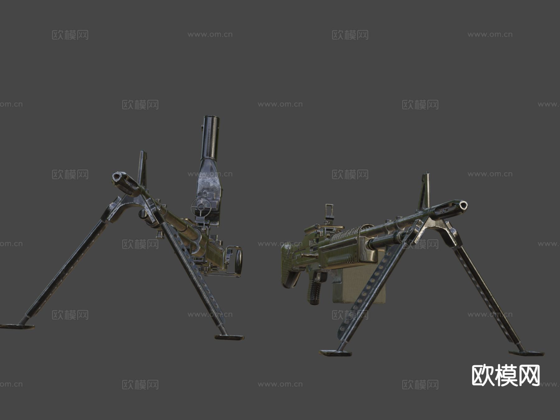 轻机枪 枪支 枪械su模型下载（渲染图6）