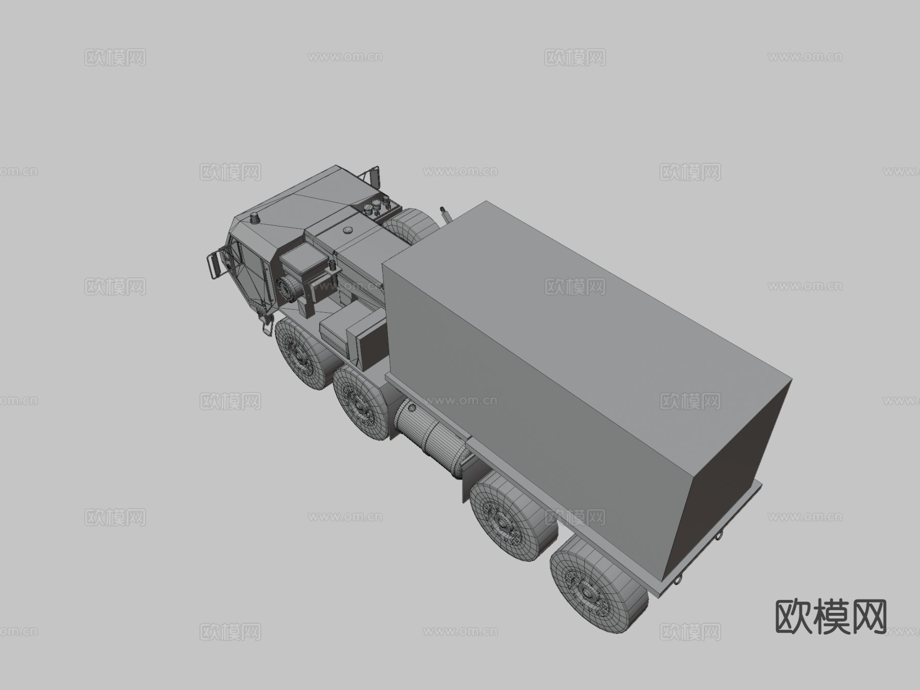 重型机动战术卡车su模型下载（渲染图3）
