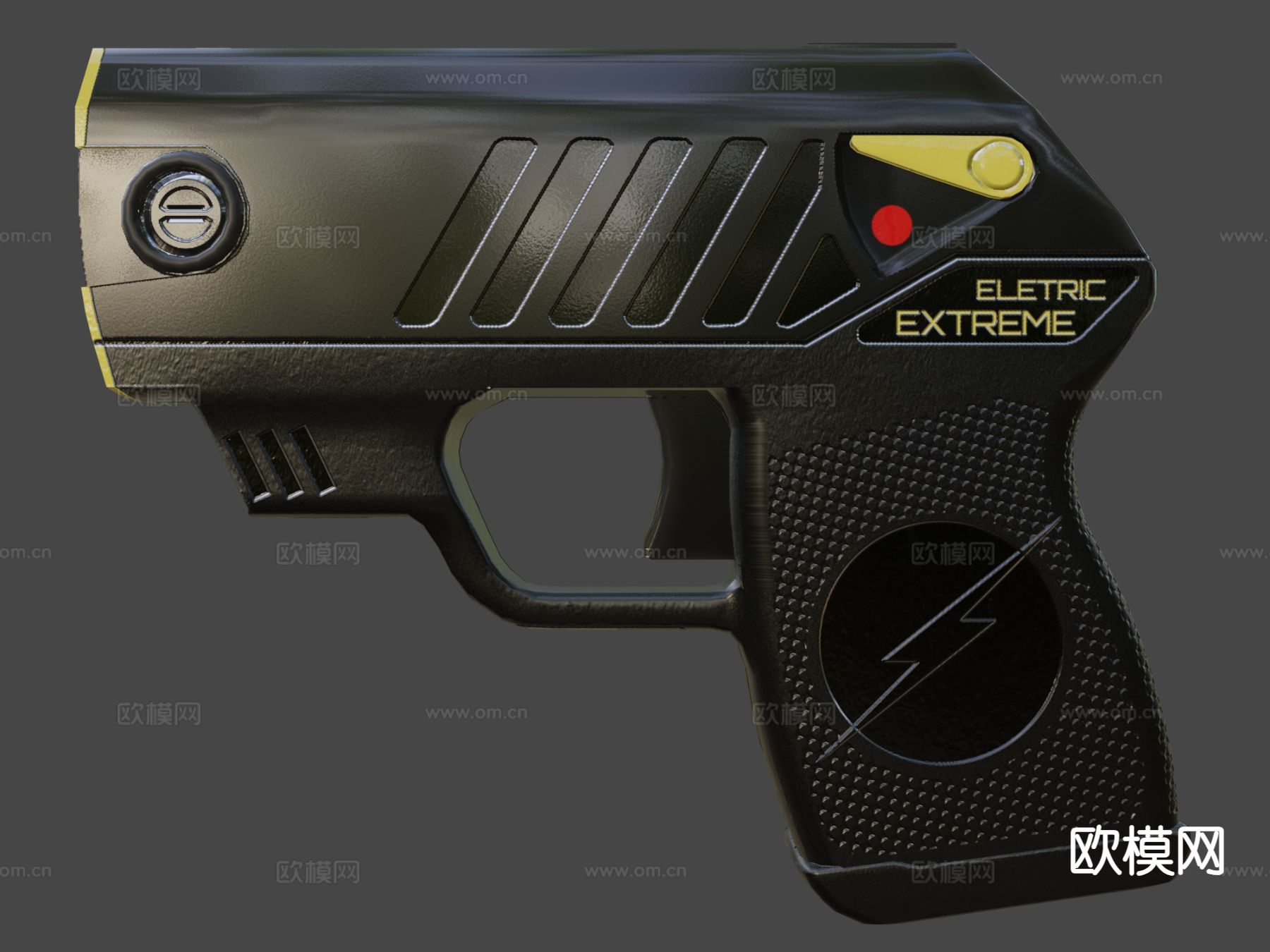 游戏手枪 科幻道具su模型下载（渲染图7）