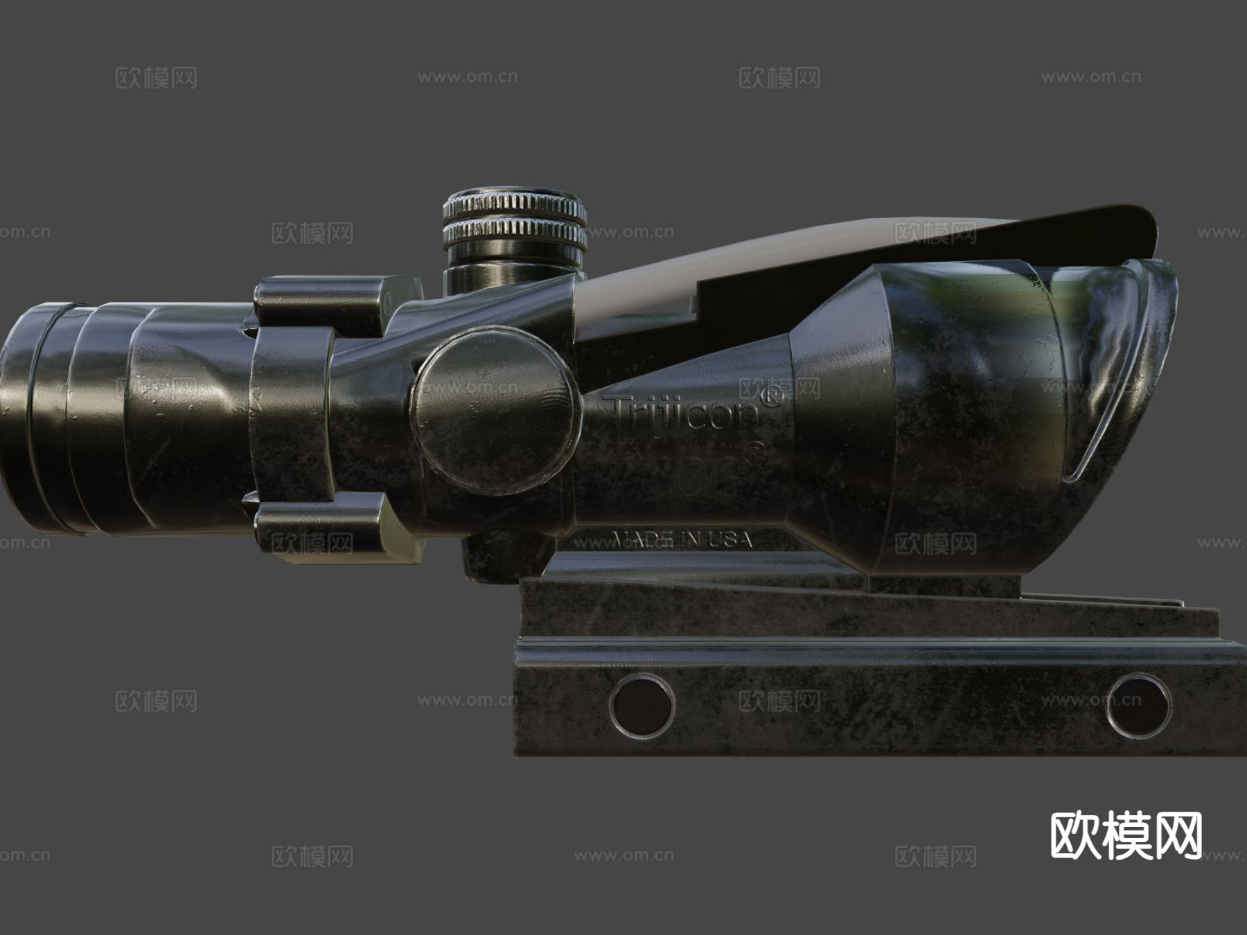 ACOGx4X32倍镜su模型下载（渲染图6）