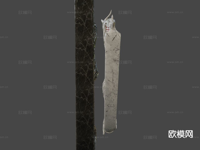 Ebony&Ivory 竖琴 动漫道具su模型下载(渲染图6)