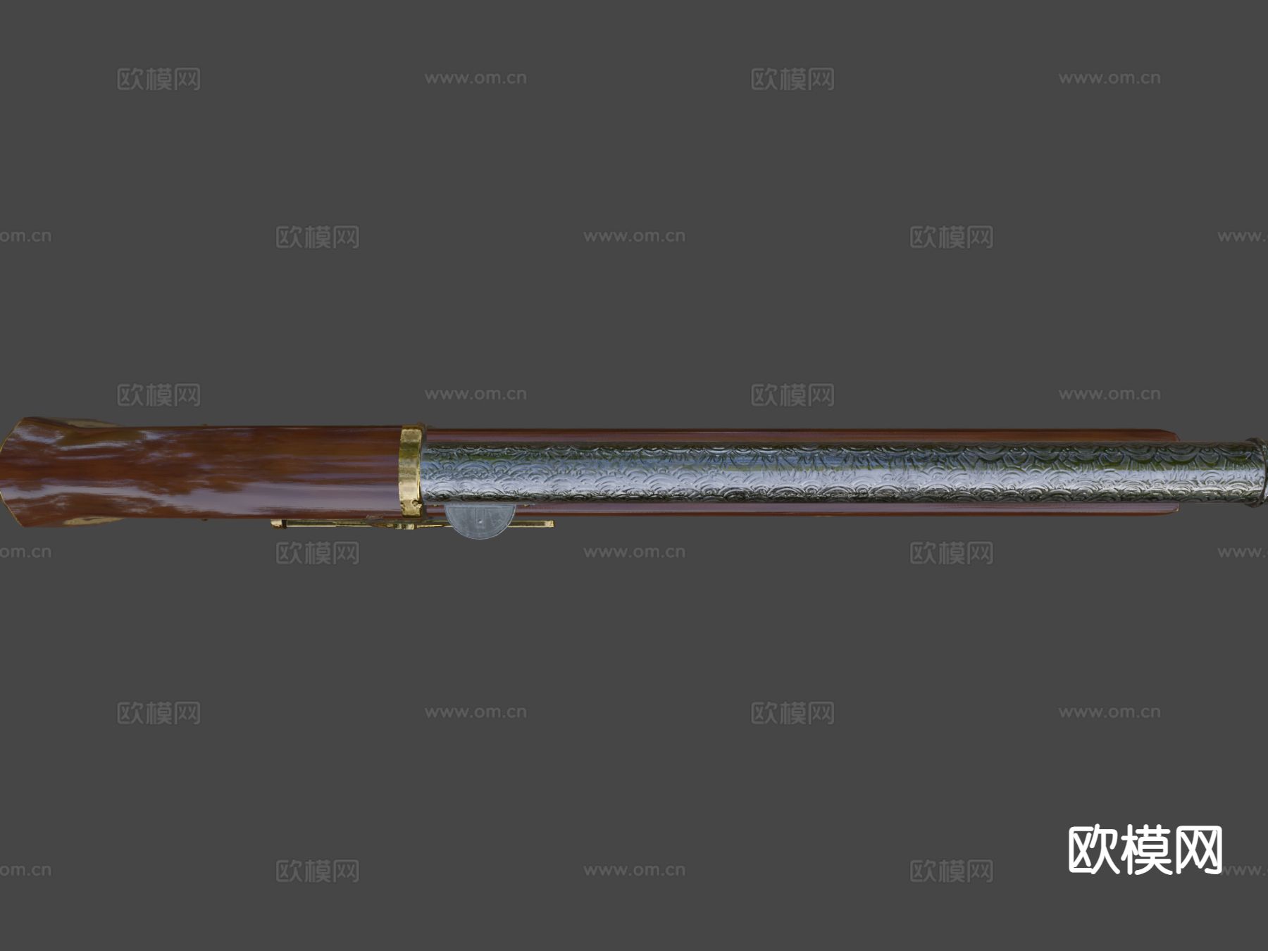 火绳枪 枪支 枪械su模型下载（渲染图7）