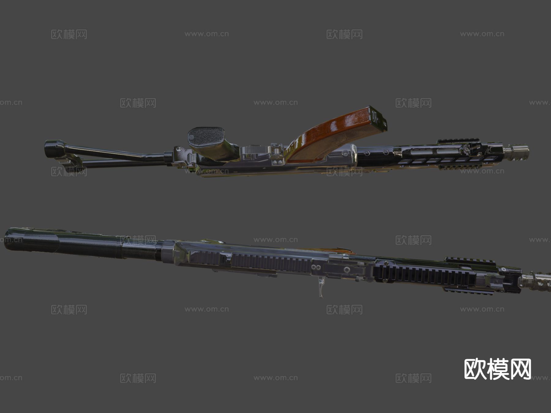 AK MB47 步枪 枪支 枪械su模型下载（渲染图6）