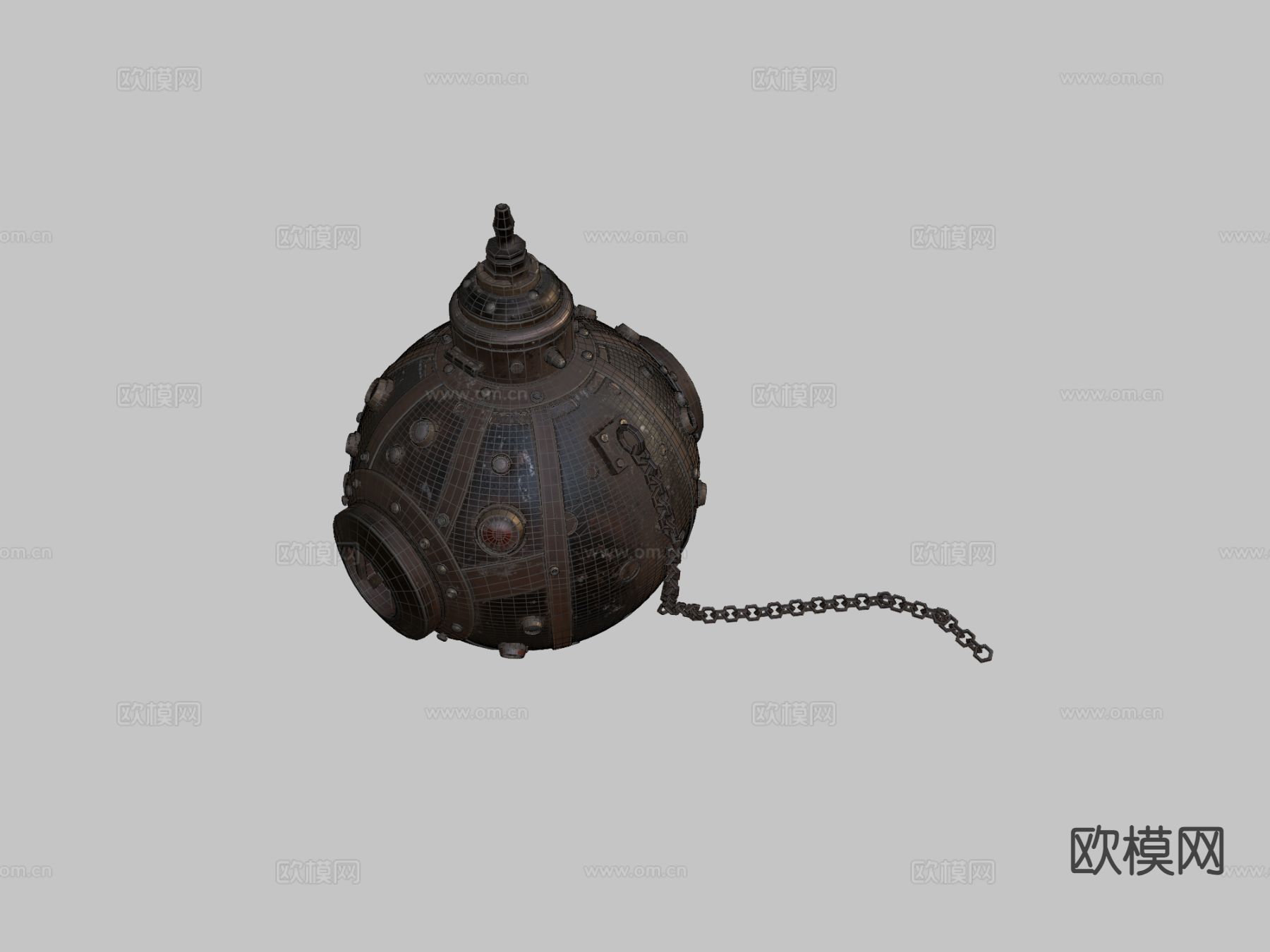 迷你蒸汽朋克海雷su模型下载（渲染图1）