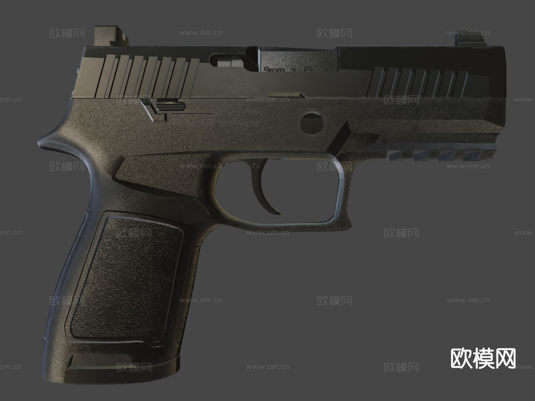 手枪 枪支 枪械su模型下载（渲染图7）