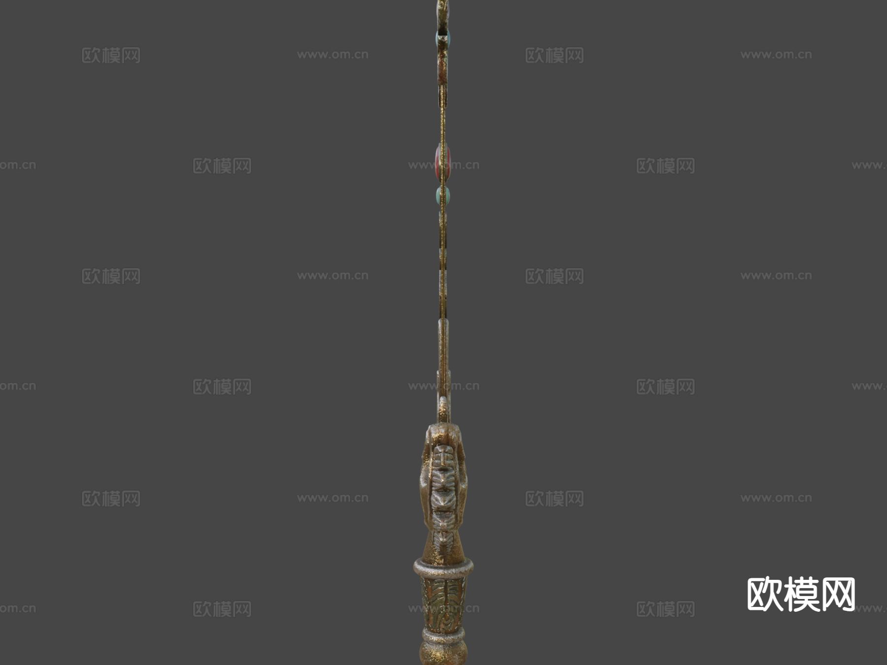 文殊师利剑 游戏道具su模型下载（渲染图5）