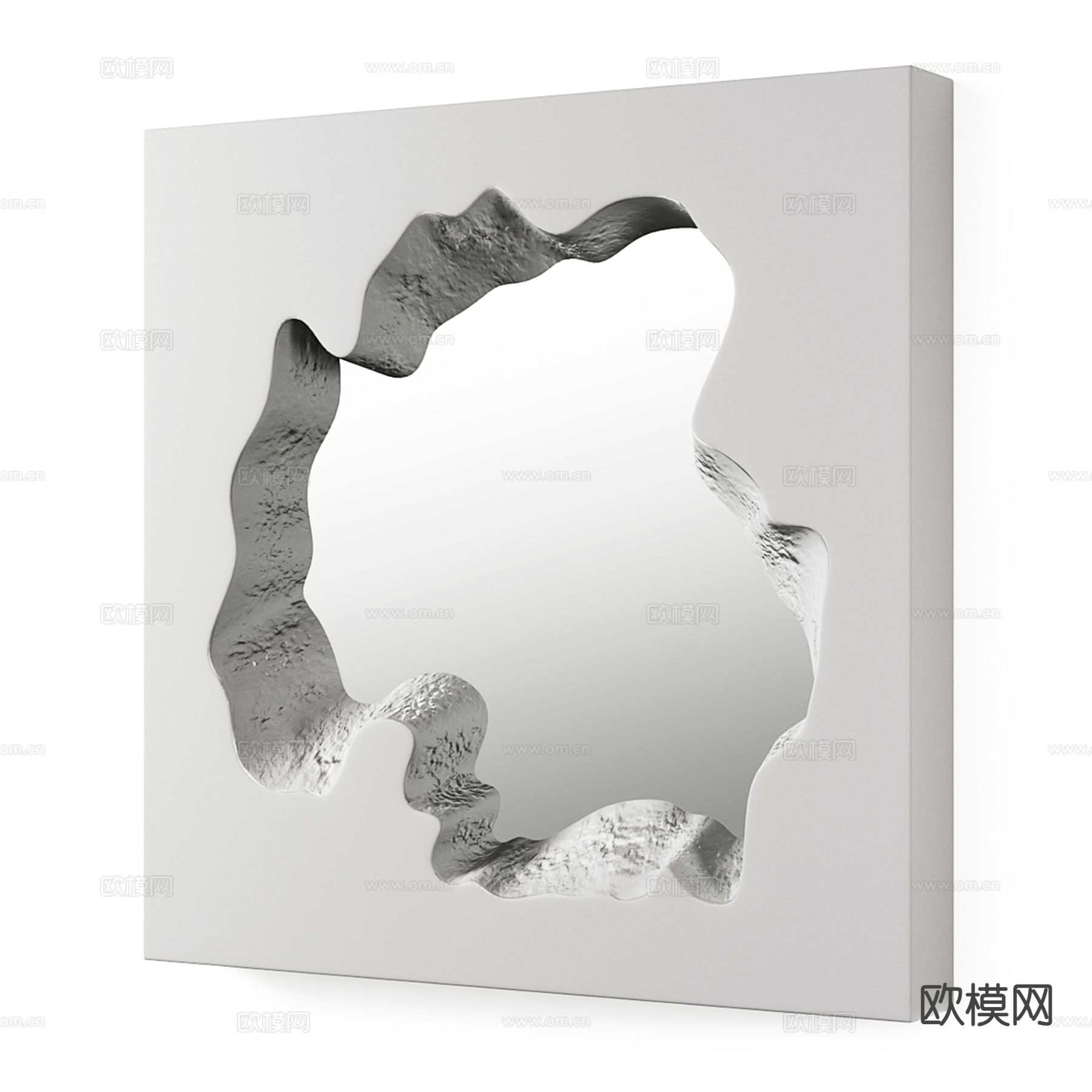 异形镜子 装饰镜su模型下载（渲染图3）