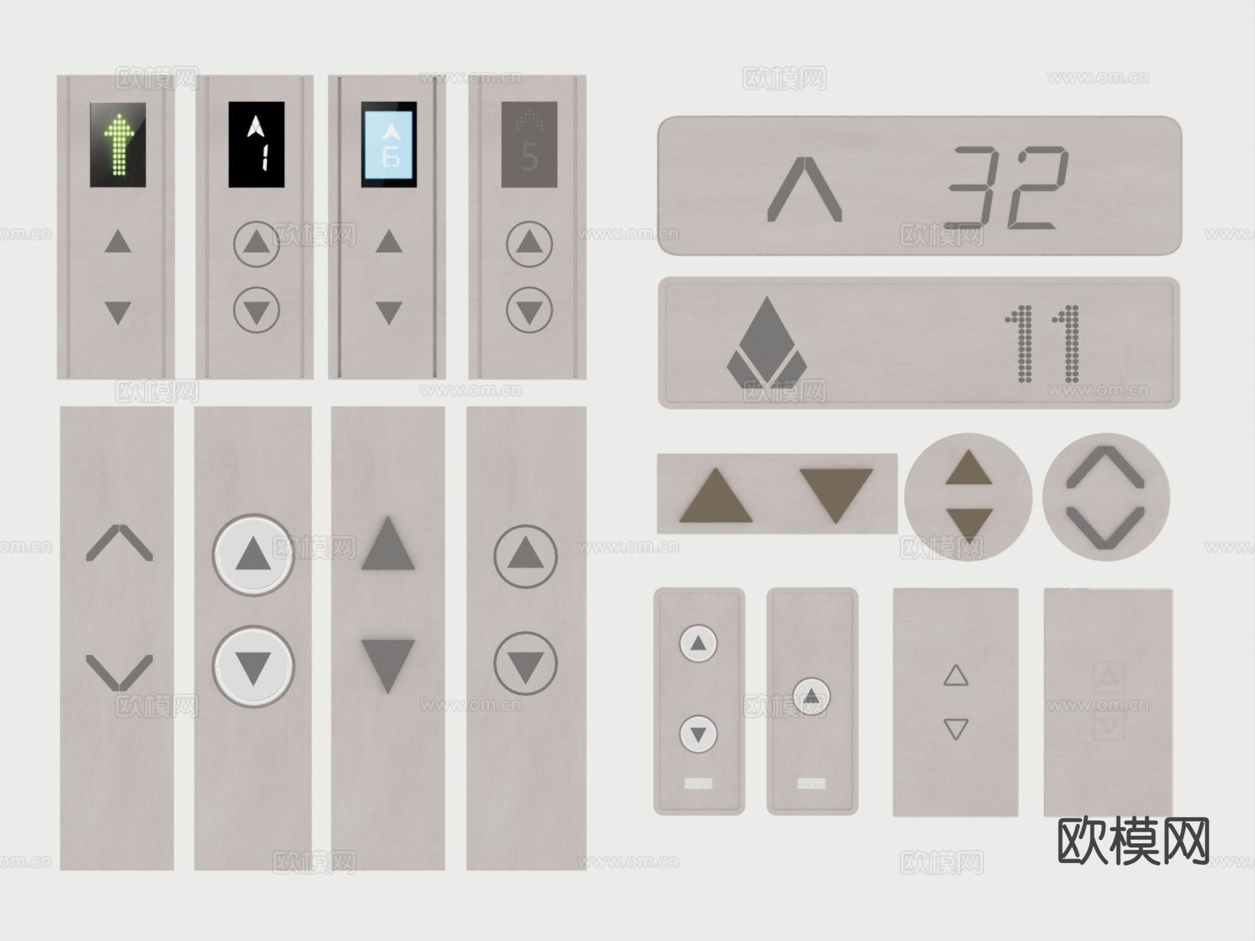 开关 电梯开关 楼梯按钮3d模型