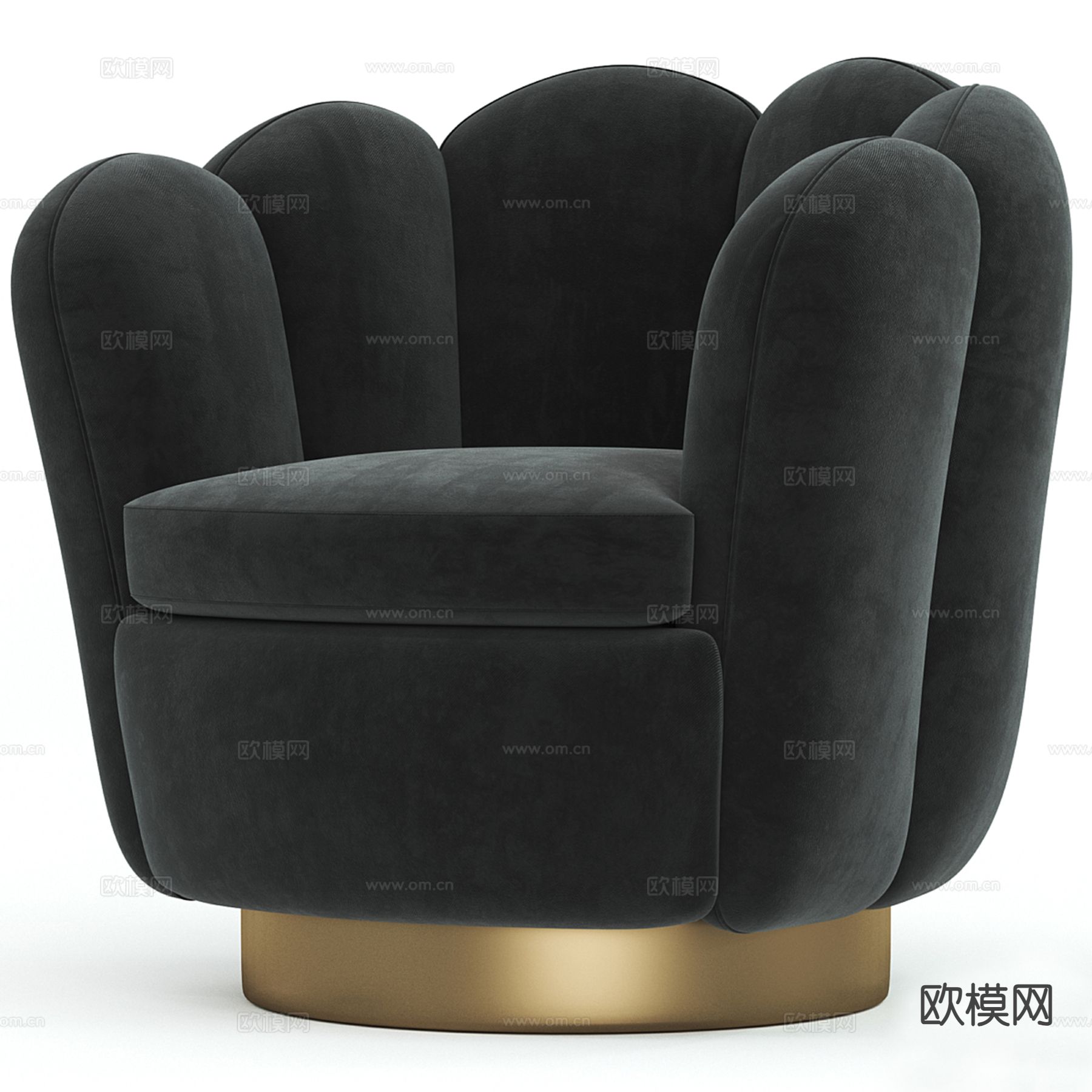 单人沙发 花瓣沙发su模型下载（渲染图5）