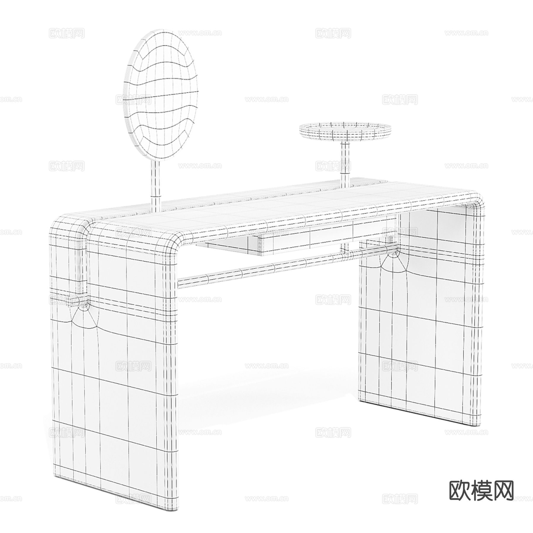 现代梳妆台 化妆桌3d模型