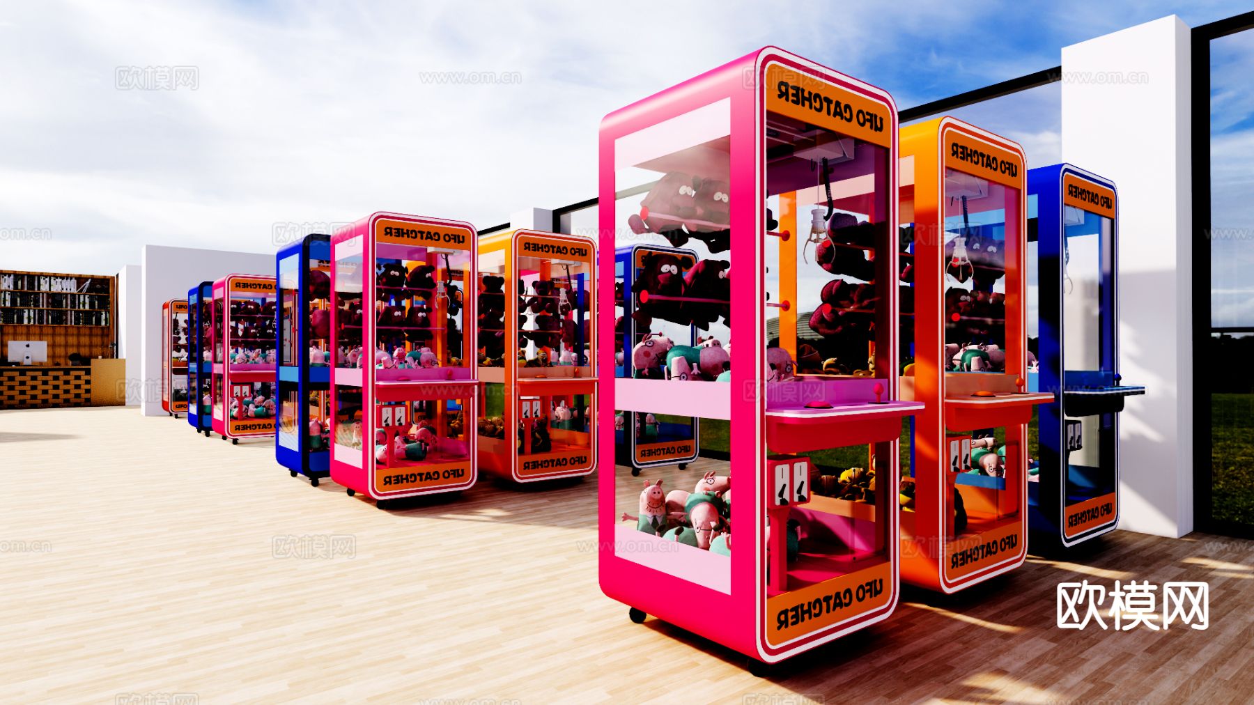 电玩城 健身瑜伽房su模型下载（渲染图4）