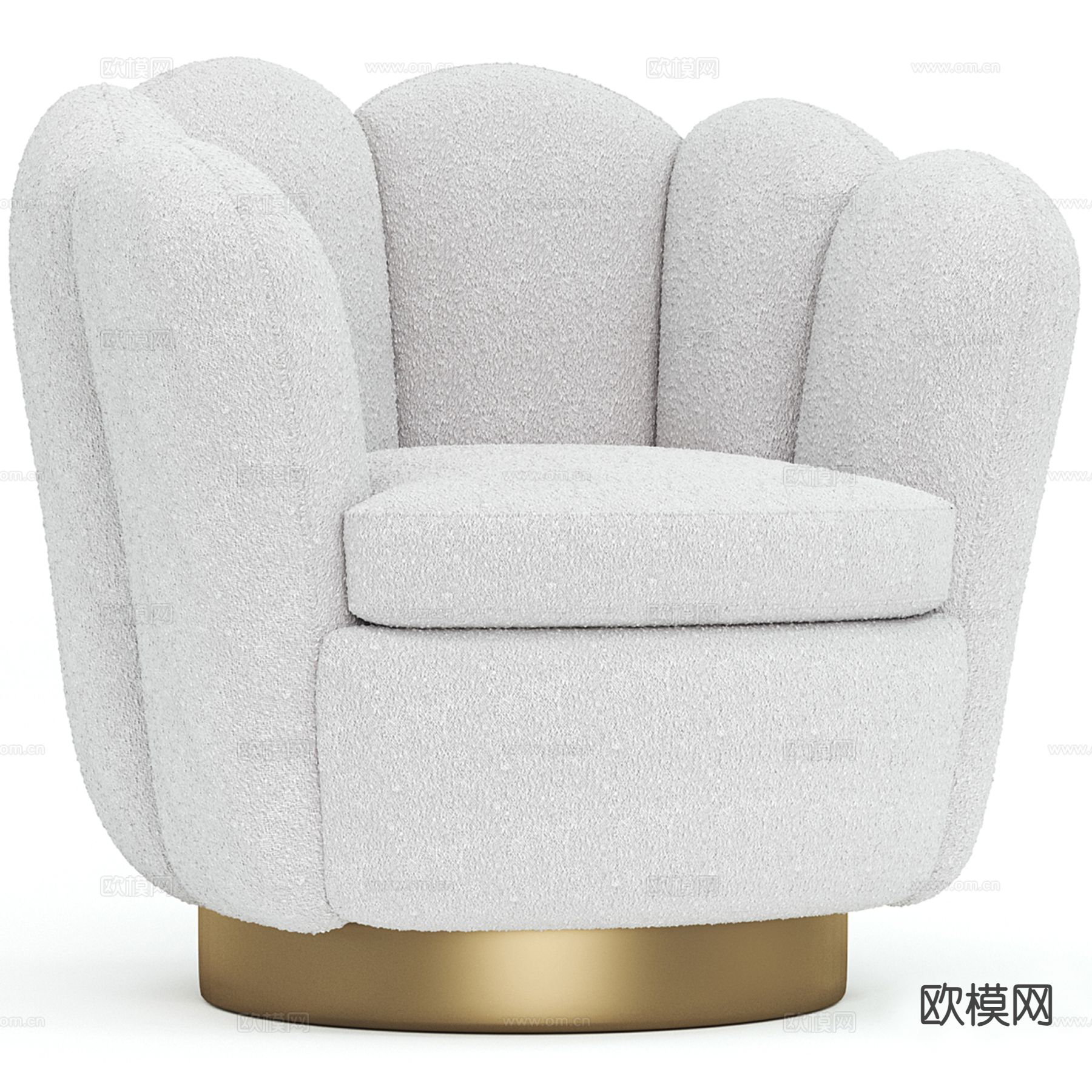 单人沙发 花瓣沙发su模型下载（渲染图4）