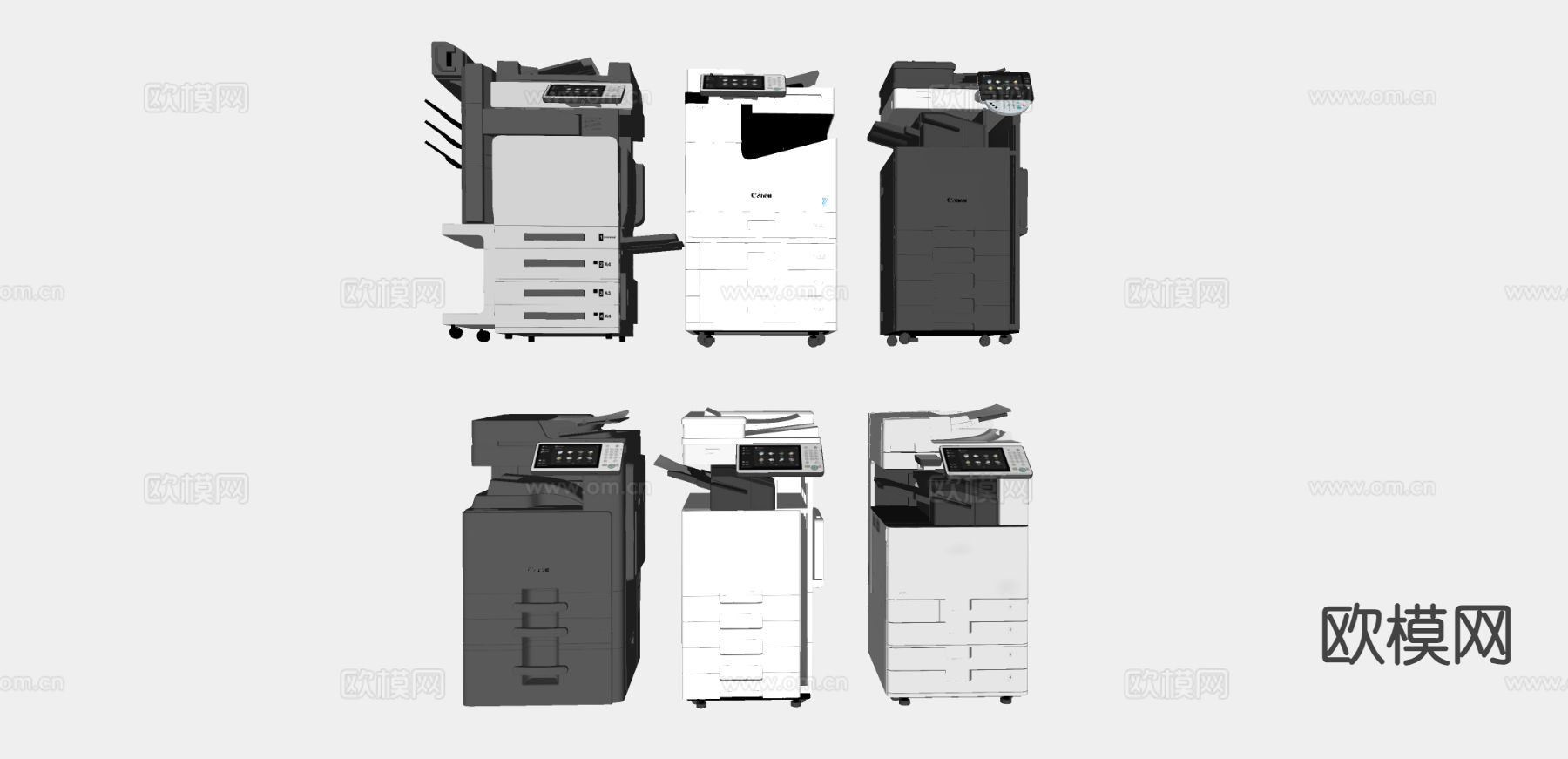复印机 扫描仪 传真机su模型下载（渲染图1）
