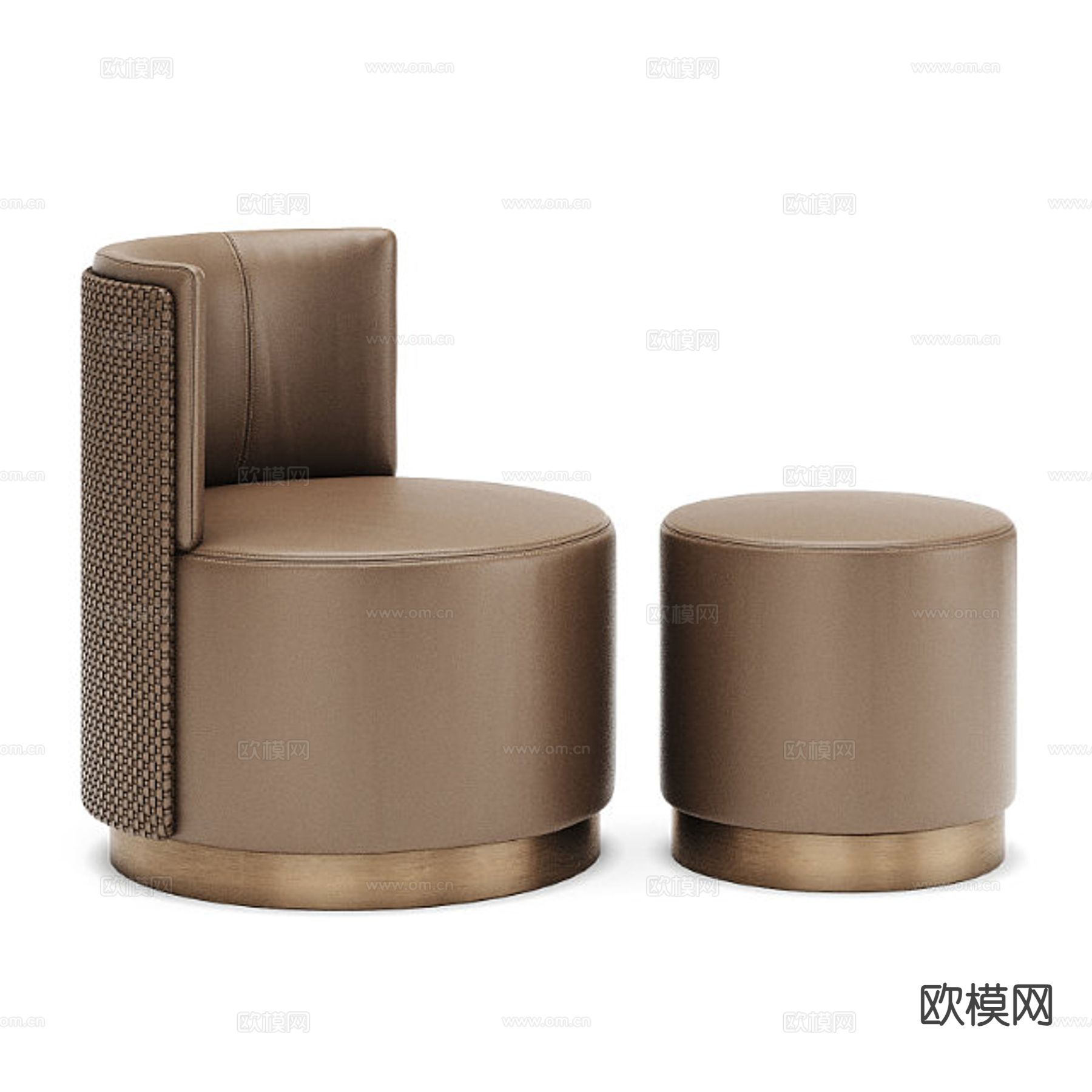 轻奢梳妆凳 沙发凳 矮凳su模型下载（渲染图4）