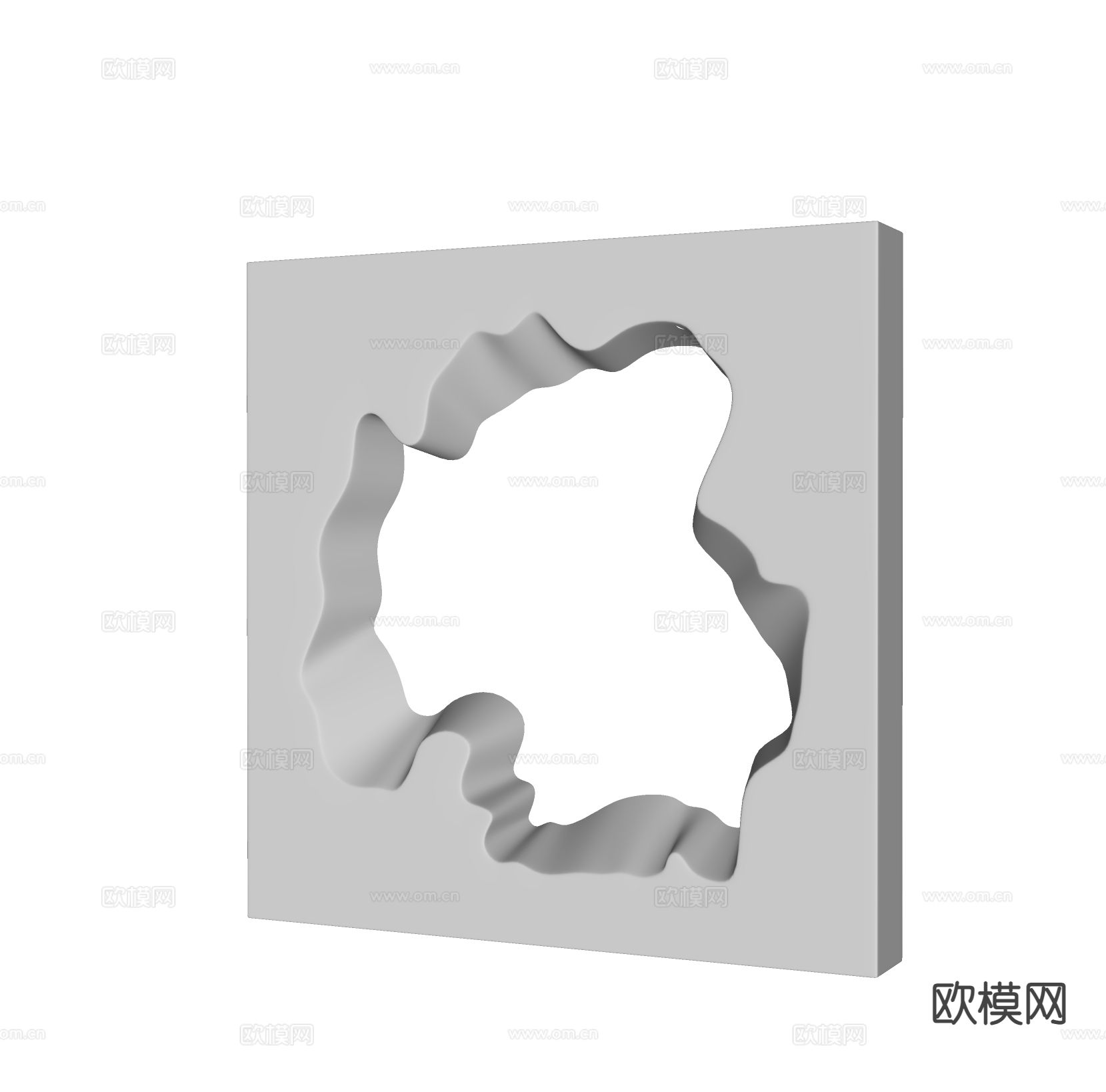 异形镜子 装饰镜su模型下载（渲染图1）