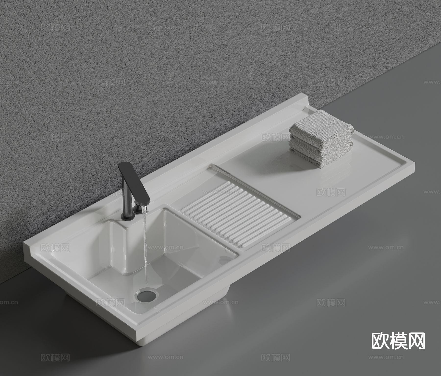 台盆 浴室盆 陶瓷盆 一体盆3d模型