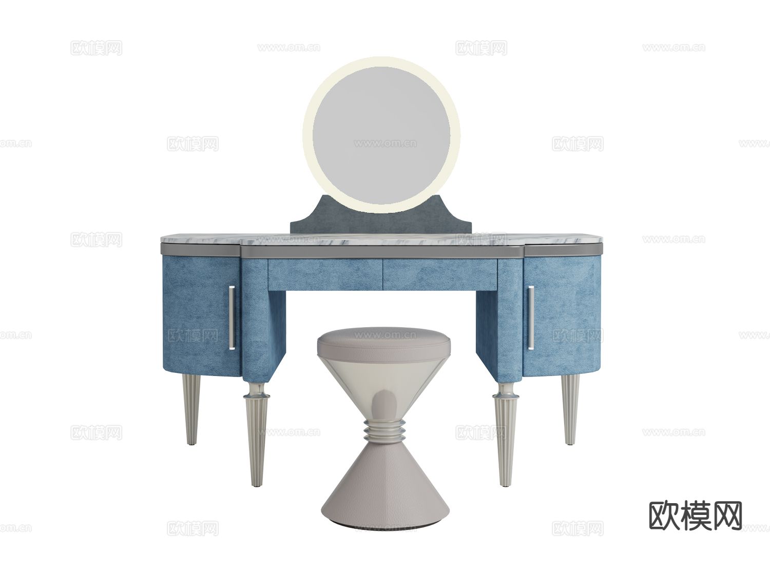 Longhi-Dame 梳妆台3d模型下载（渲染图1）