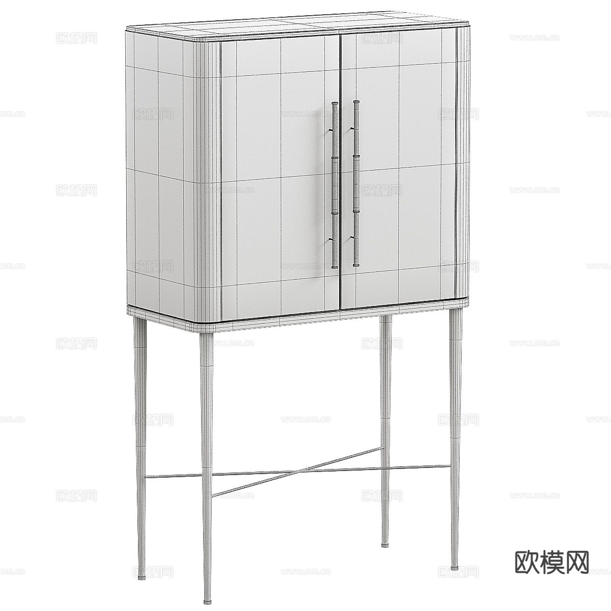 现代边柜 角柜 斗柜3d模型