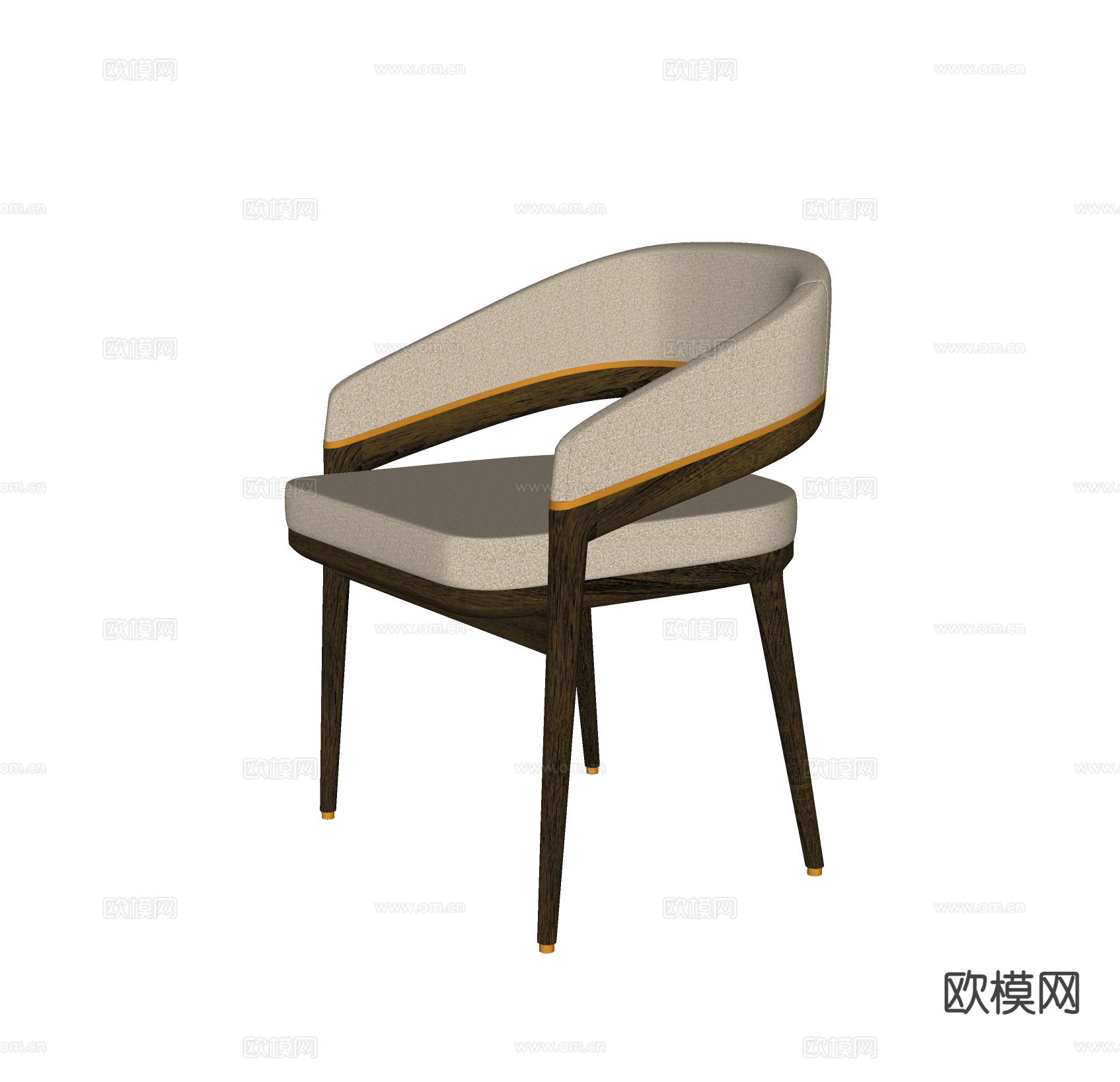 现代椅子 餐椅su模型下载（渲染图1）
