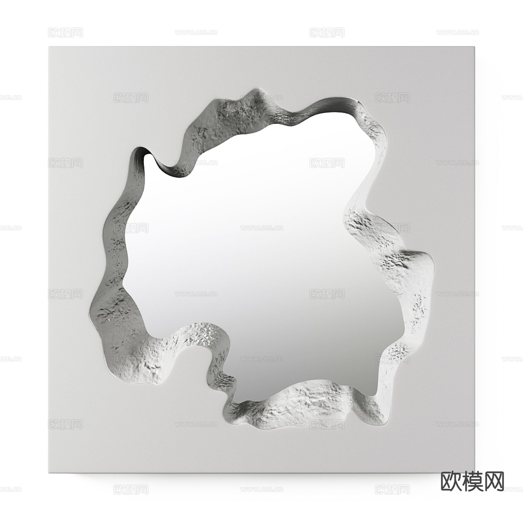 异形镜子 装饰镜su模型下载（渲染图2）