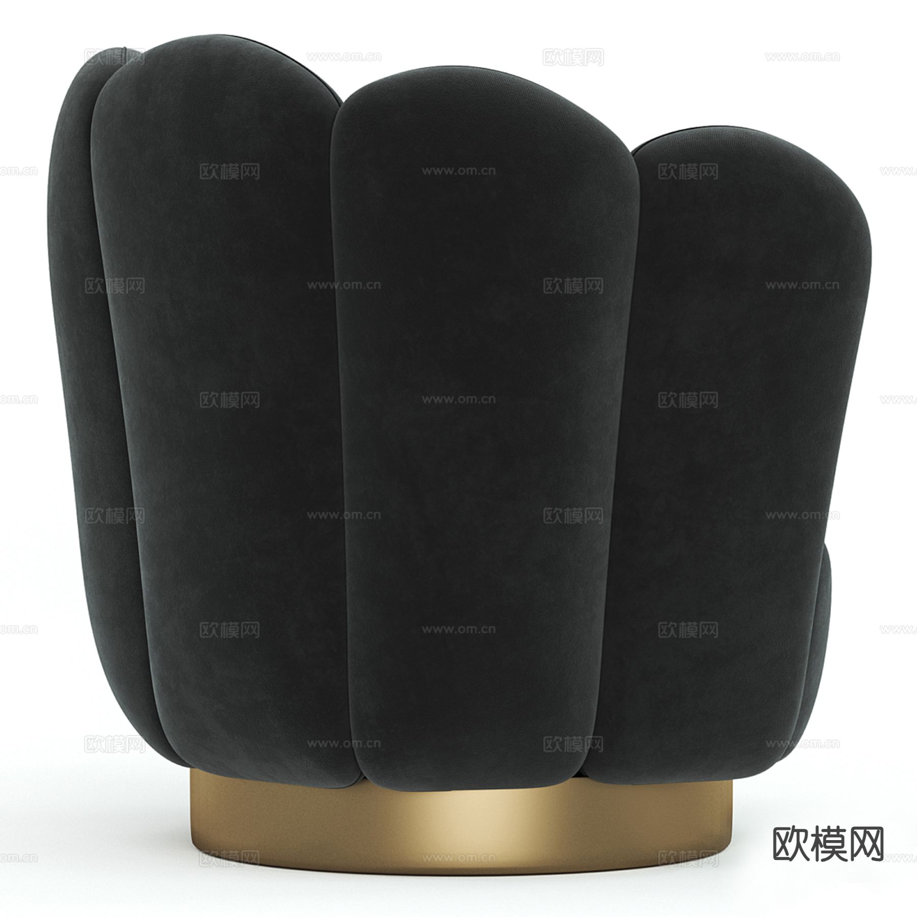 单人沙发 花瓣沙发su模型下载（渲染图2）