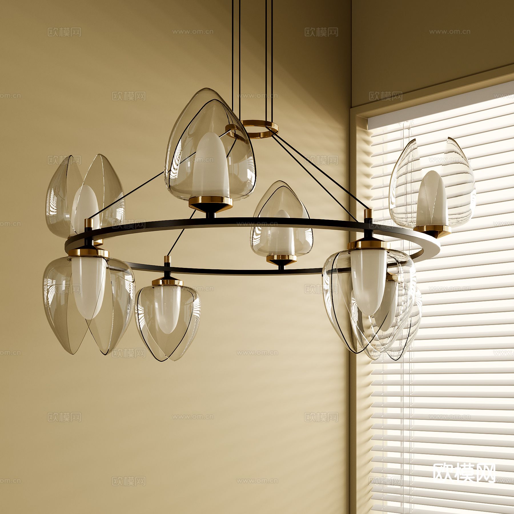 中古风吊灯 大厅吊灯su模型