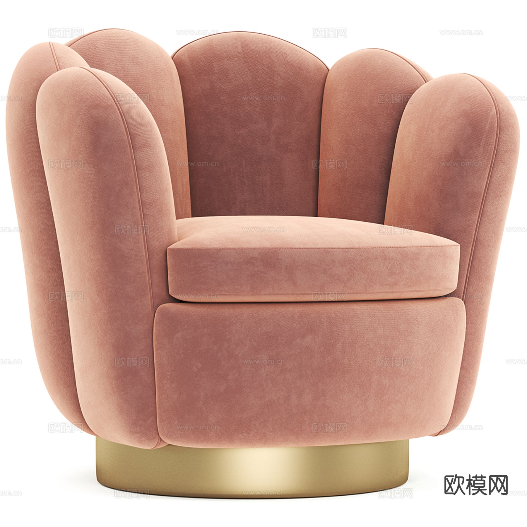 单人沙发 花瓣沙发su模型下载（渲染图3）
