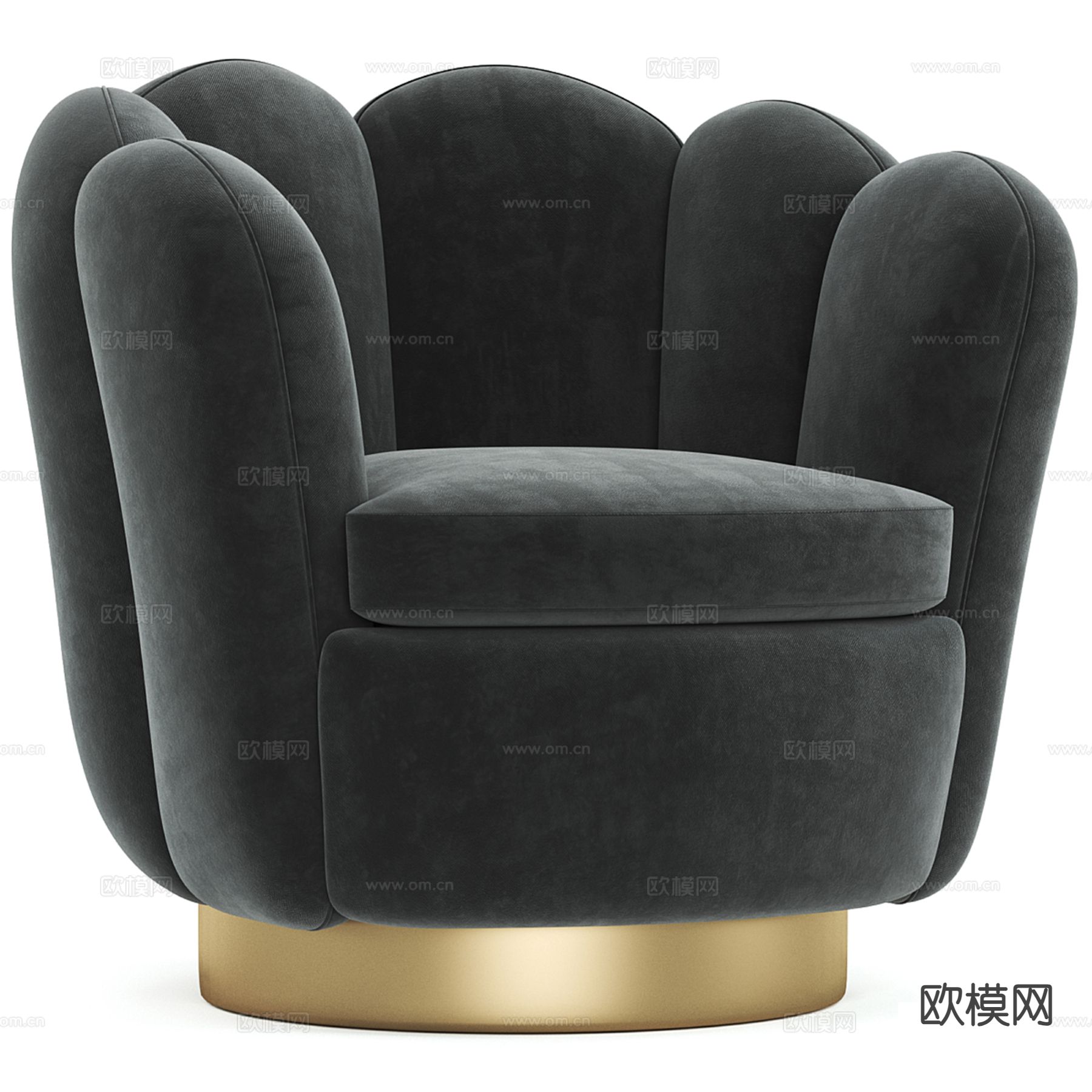 单人沙发 花瓣沙发su模型下载（渲染图7）