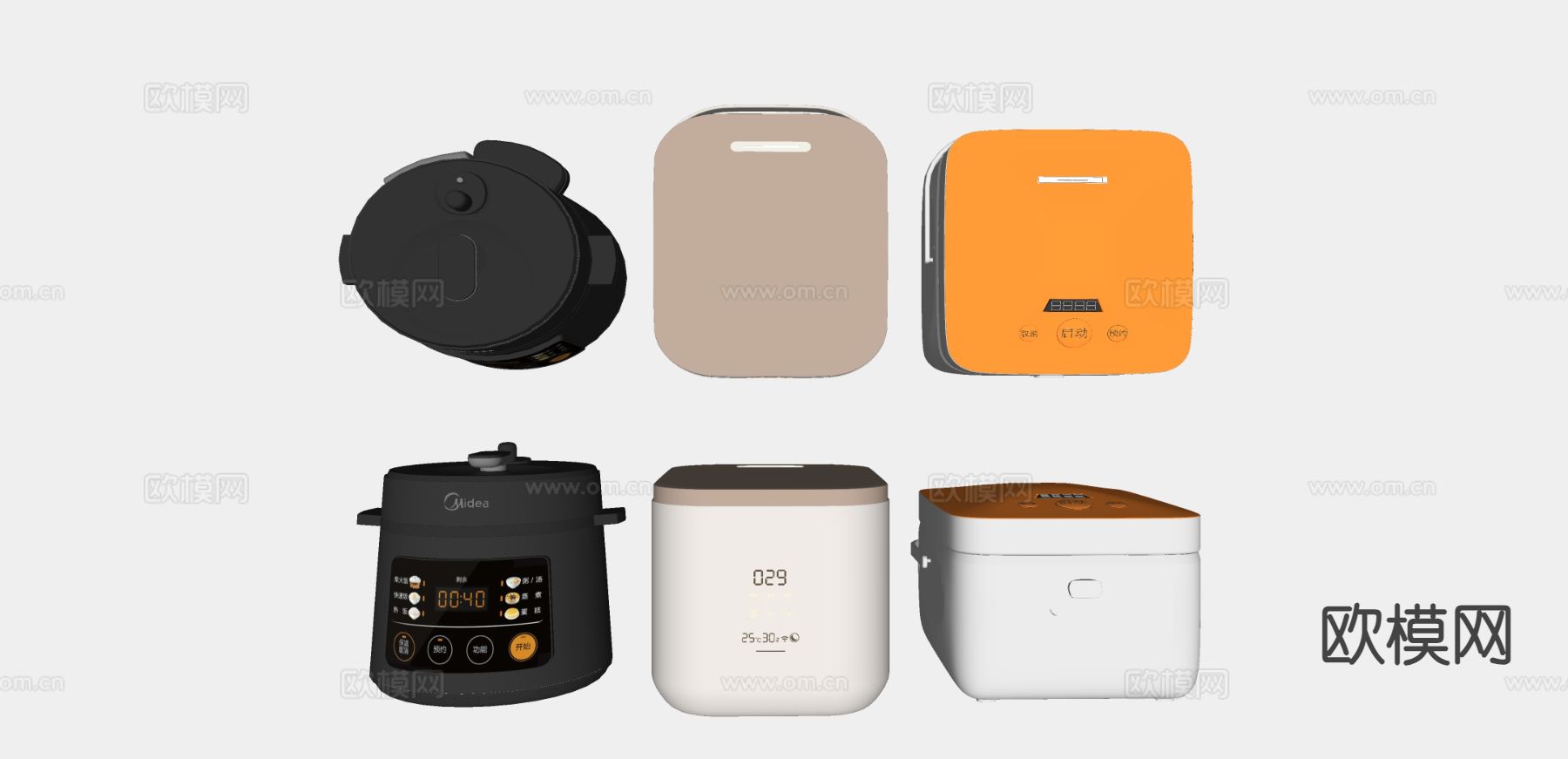 电饭锅 电饭煲 智能煮饭锅su模型下载（渲染图1）