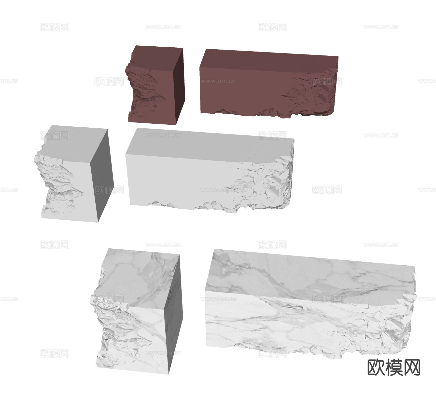 大理石前台 接待台 服务台su模型下载（渲染图1）