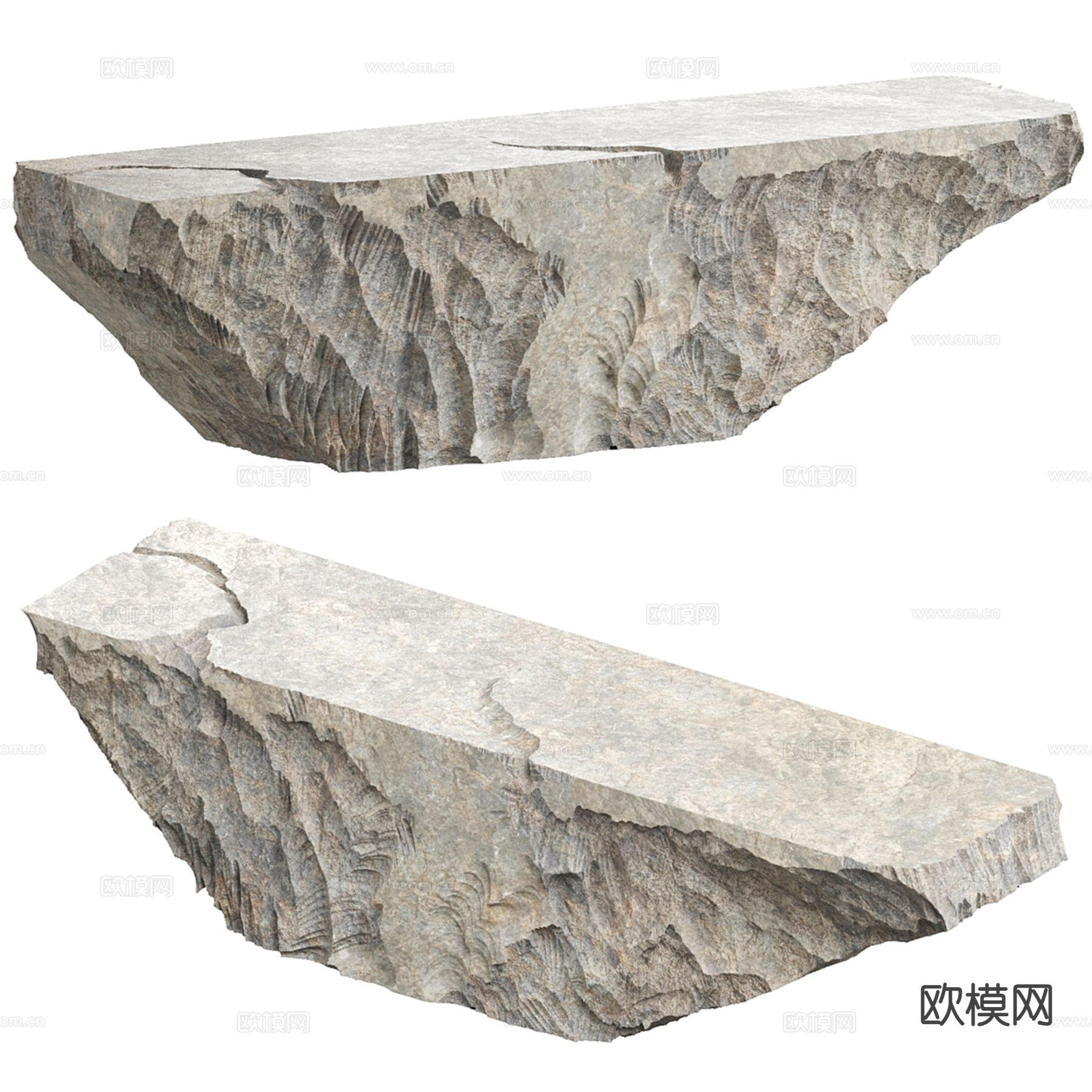 SheerDecor现代石材前台 接待台3d模型下载（渲染图2）