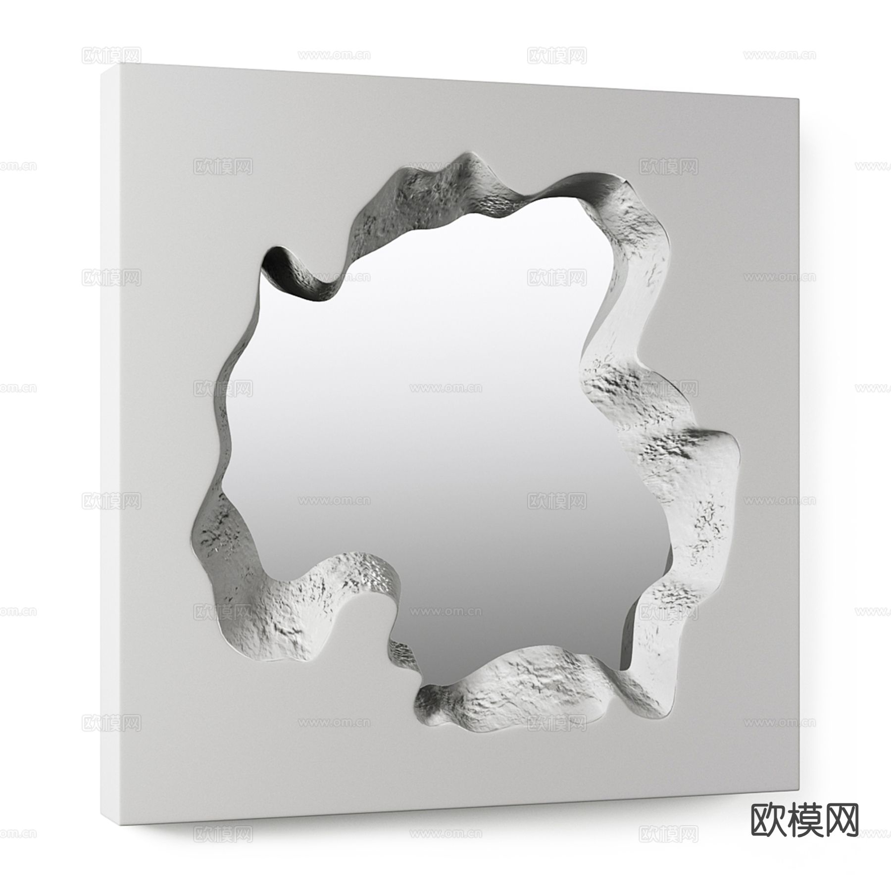 异形镜子 装饰镜su模型下载（渲染图4）