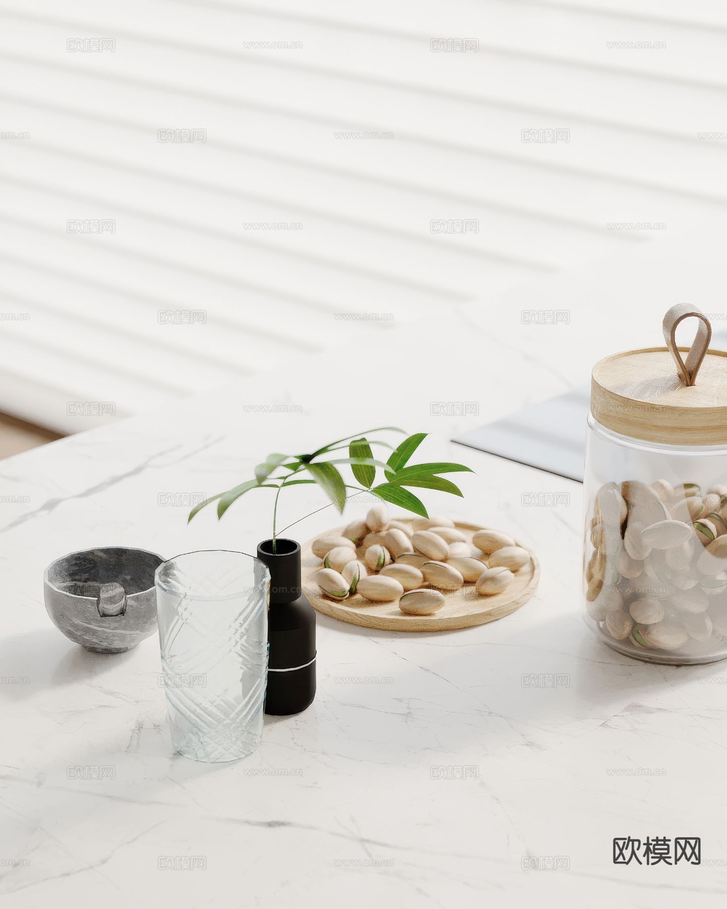 食物 坚果 开心果 密封罐su模型下载（渲染图2）