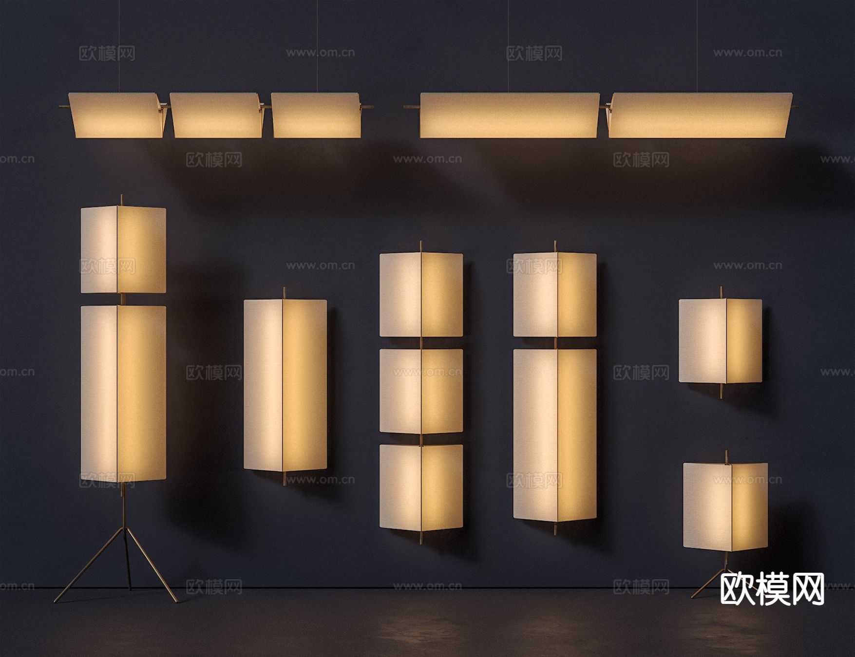 Cassina Neri Hu卡希纳 意式壁灯 极简壁灯su模型