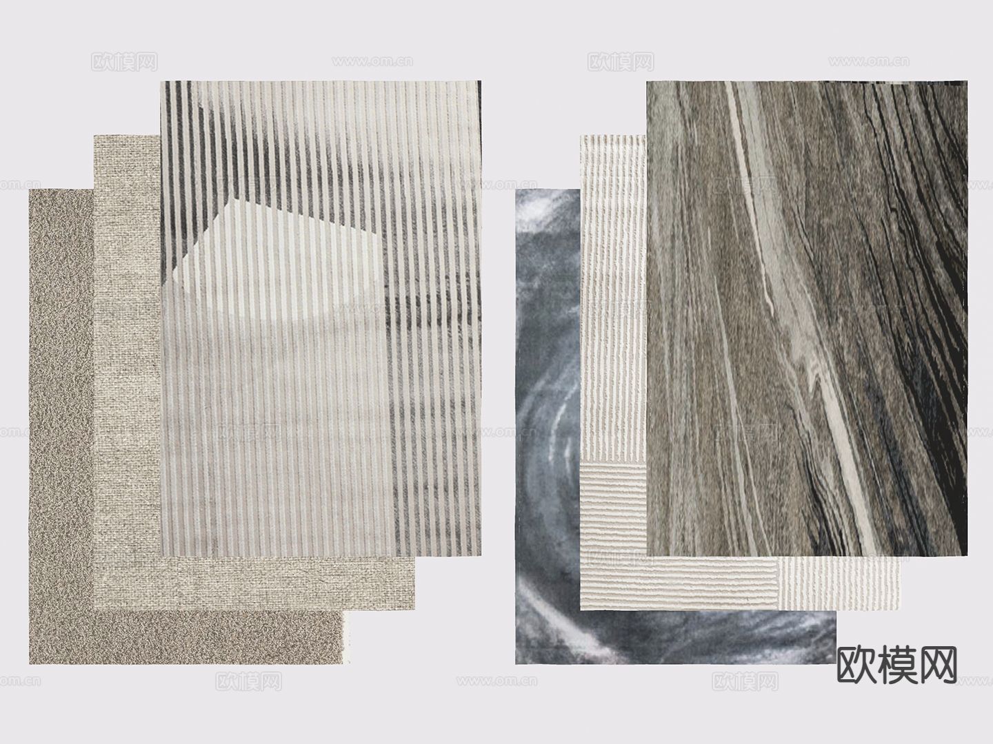 条纹地毯 方毯su模型下载（渲染图2）