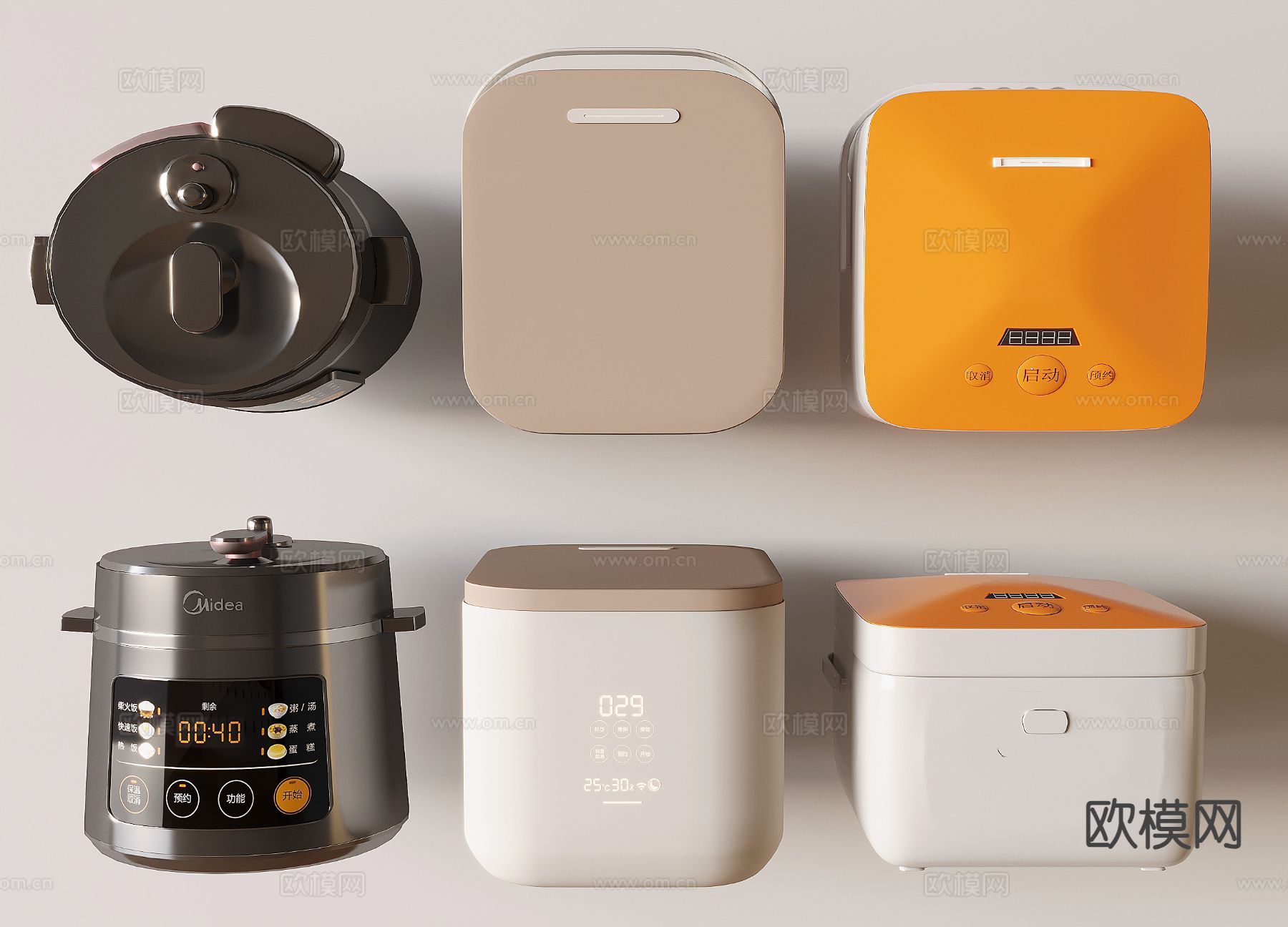 电饭锅 电饭煲 智能煮饭锅su模型下载（渲染图2）