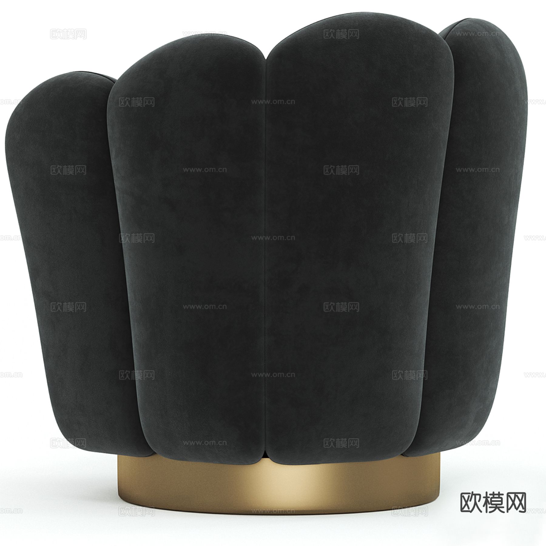 单人沙发 花瓣沙发su模型下载（渲染图6）