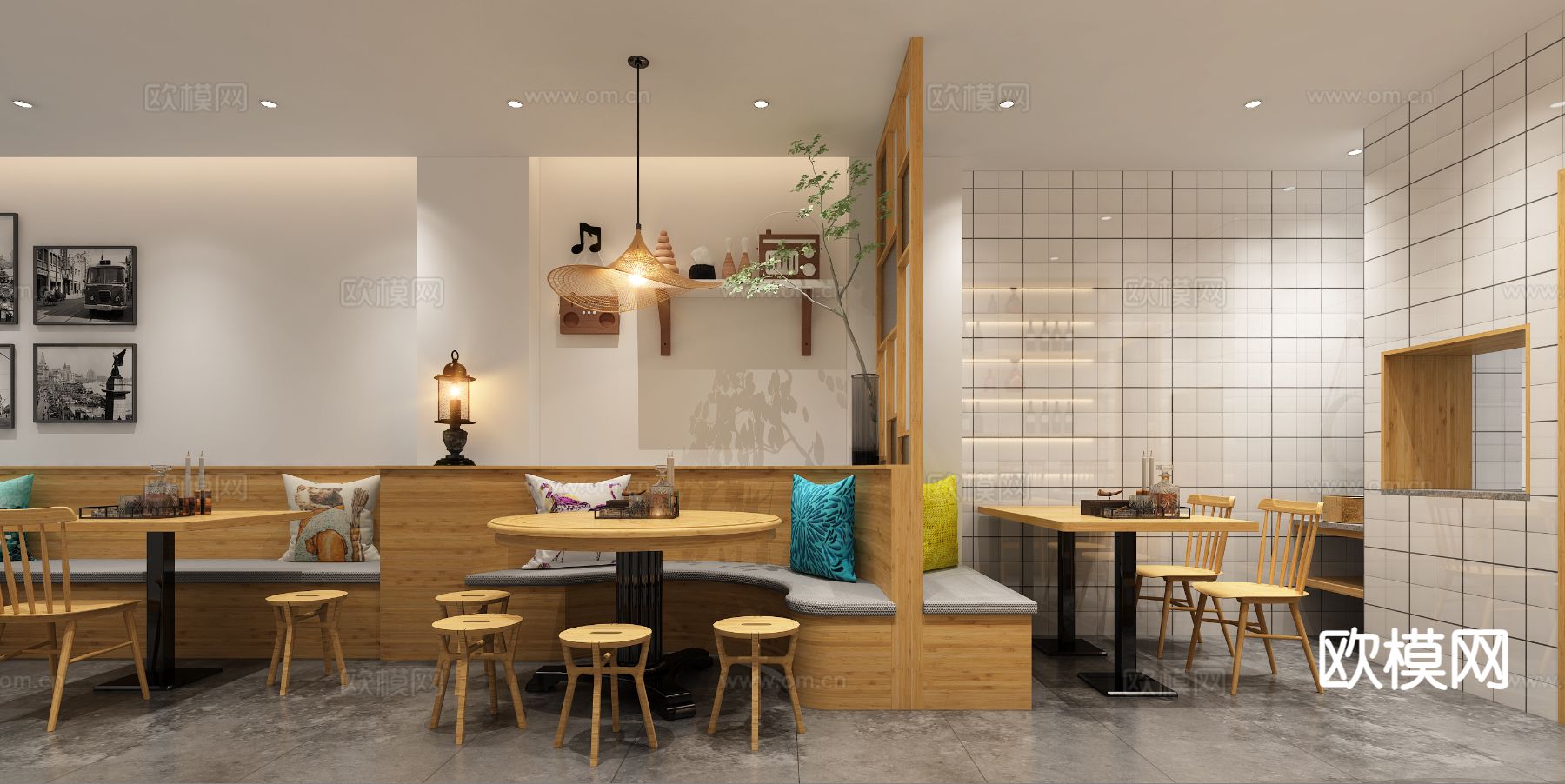 魔都小龙虾店门头3d模型下载（渲染图3）