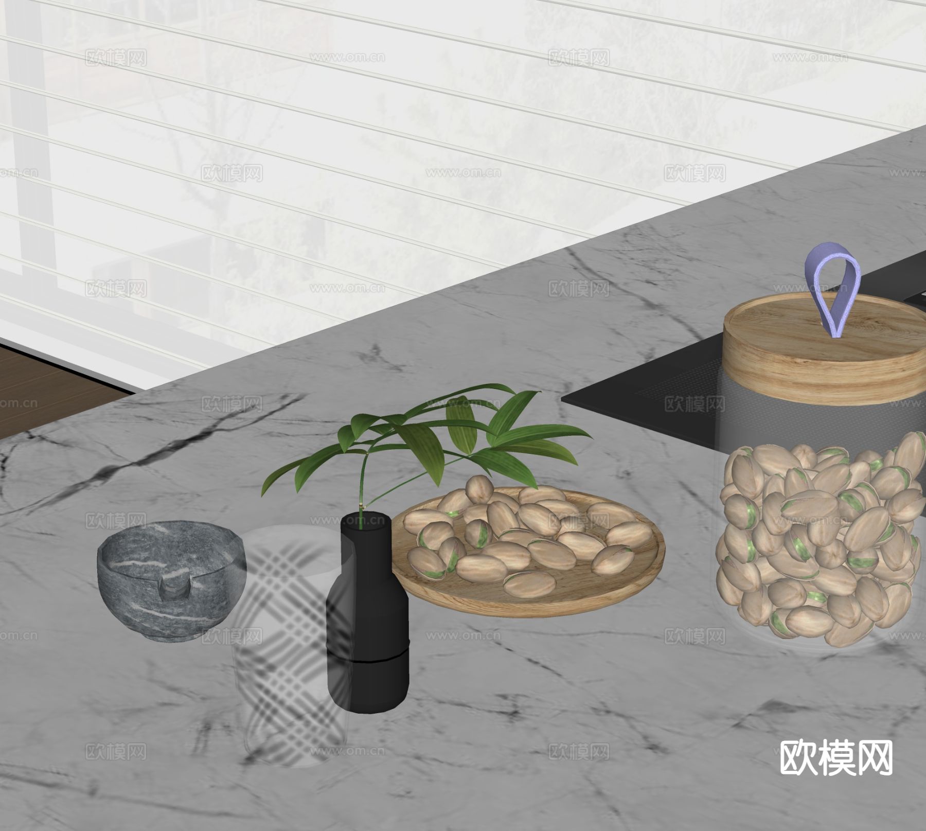 食物 坚果 开心果 密封罐su模型下载（渲染图1）