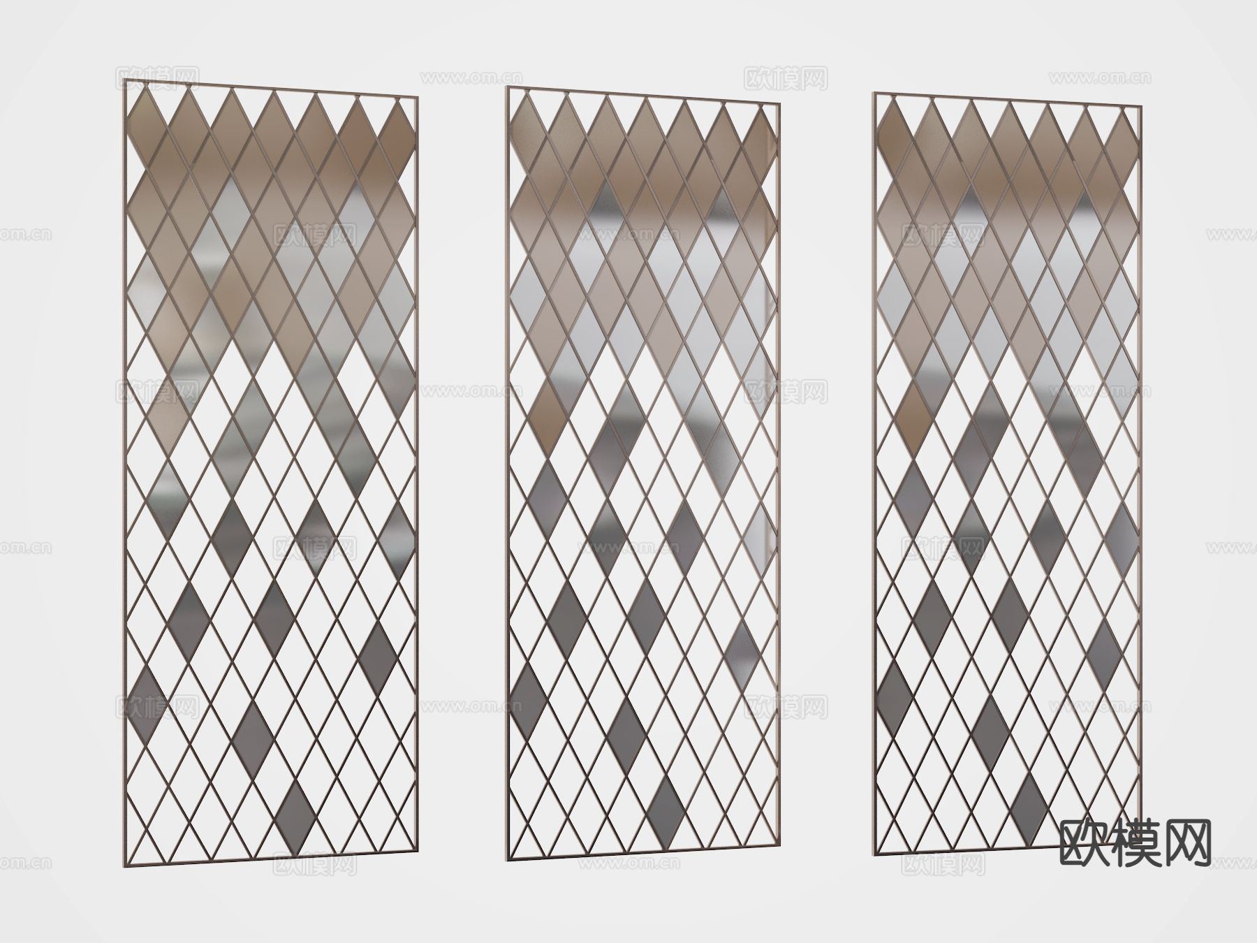 现代镂空隔断3d模型