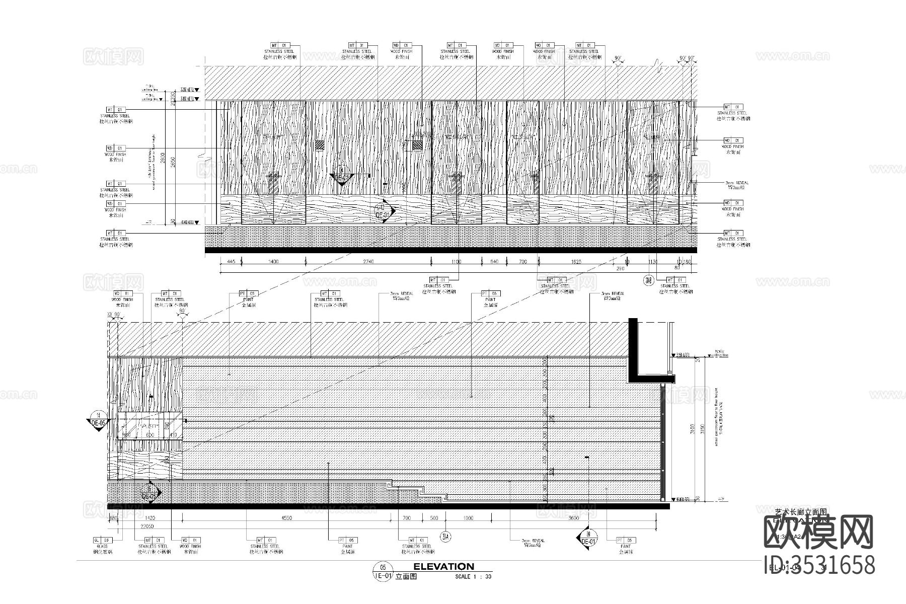 中西餐厅饭店cad平面图下载（渲染图6）