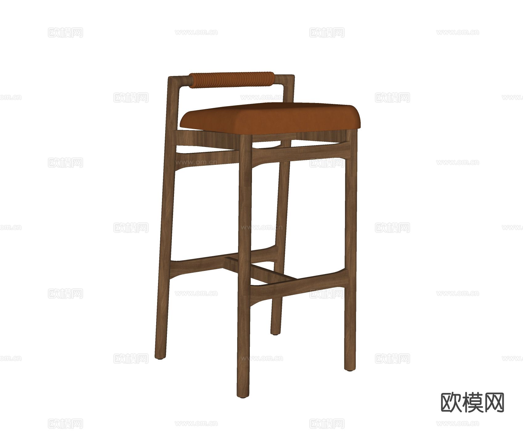 中古风吧椅 吧凳su模型下载（渲染图1）