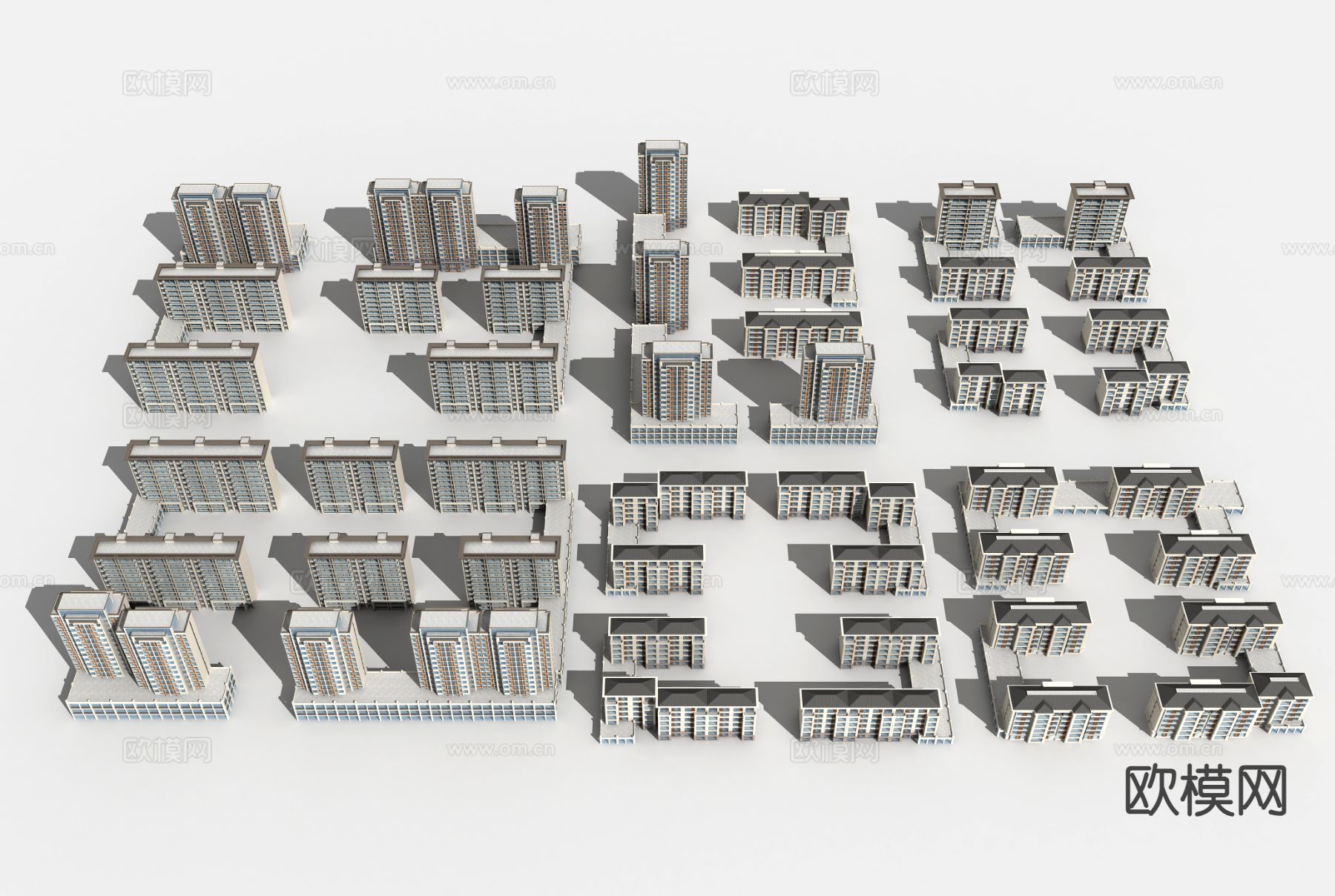 高层楼 住宅楼 配楼3d模型