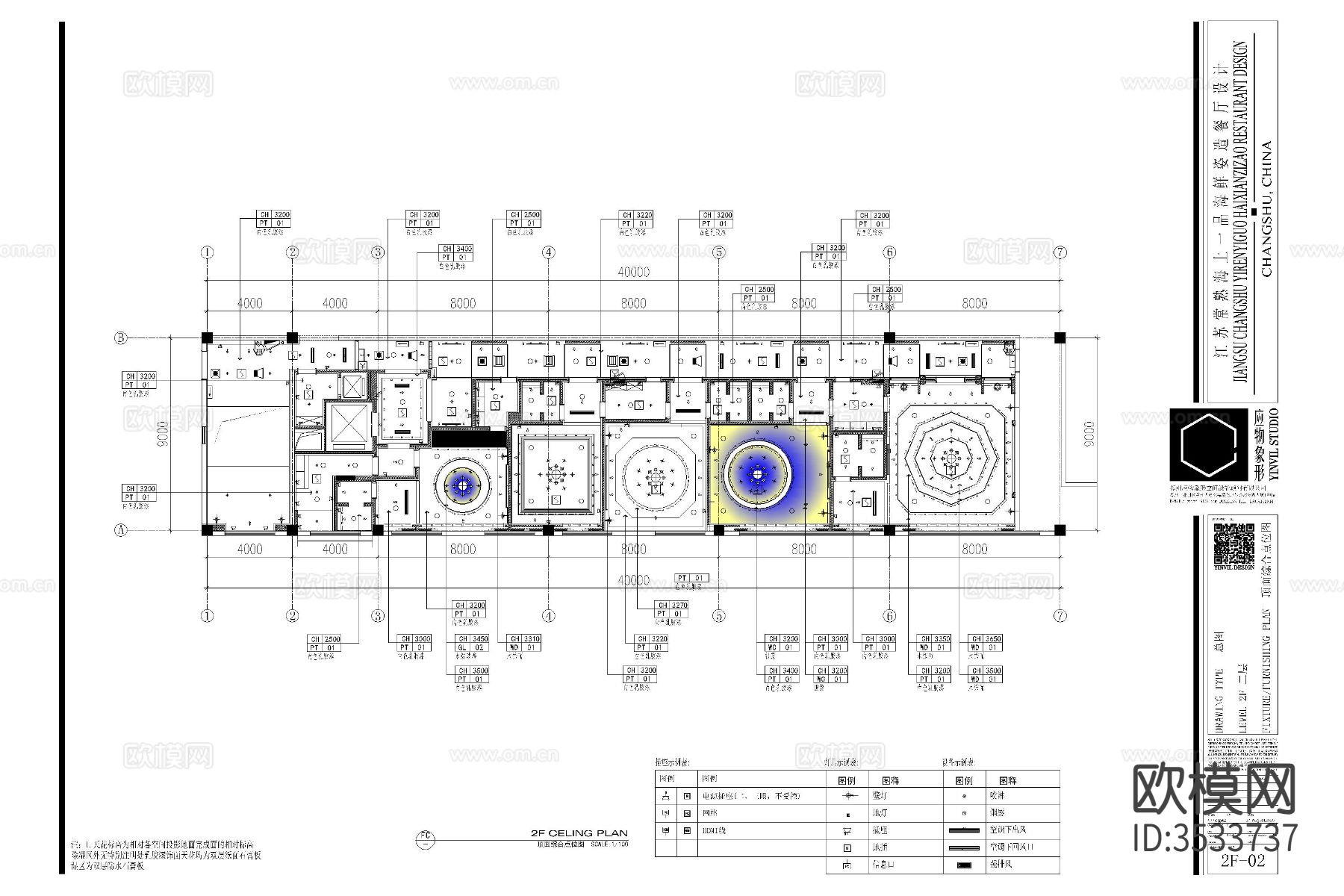 中餐厅西餐厅饭店cad平面图下载（渲染图7）