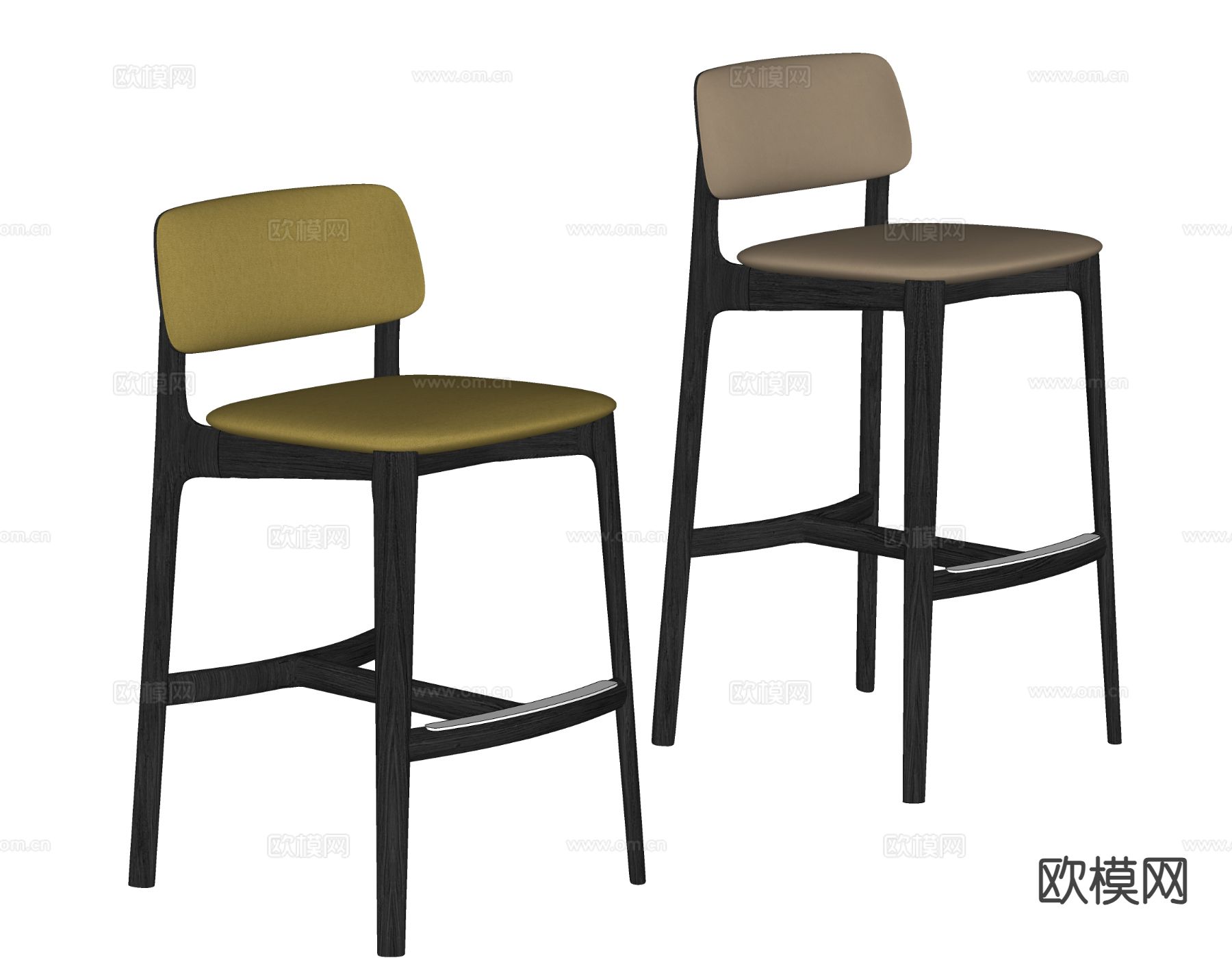 Poliform CURVE 意式吧椅 吧凳 高脚凳su模型下载（渲染图1）