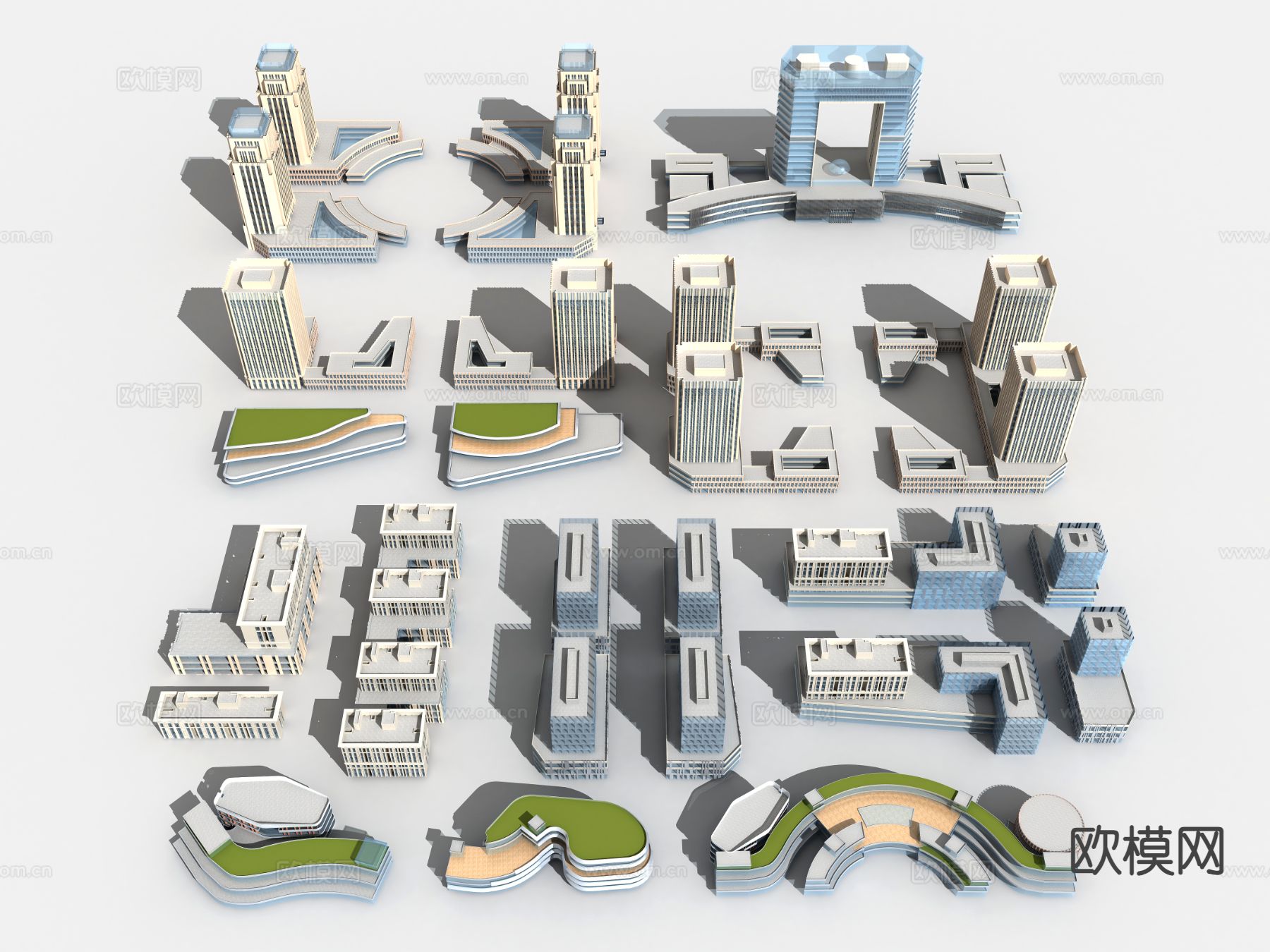 商业楼 综合楼 办公楼 配楼3d模型