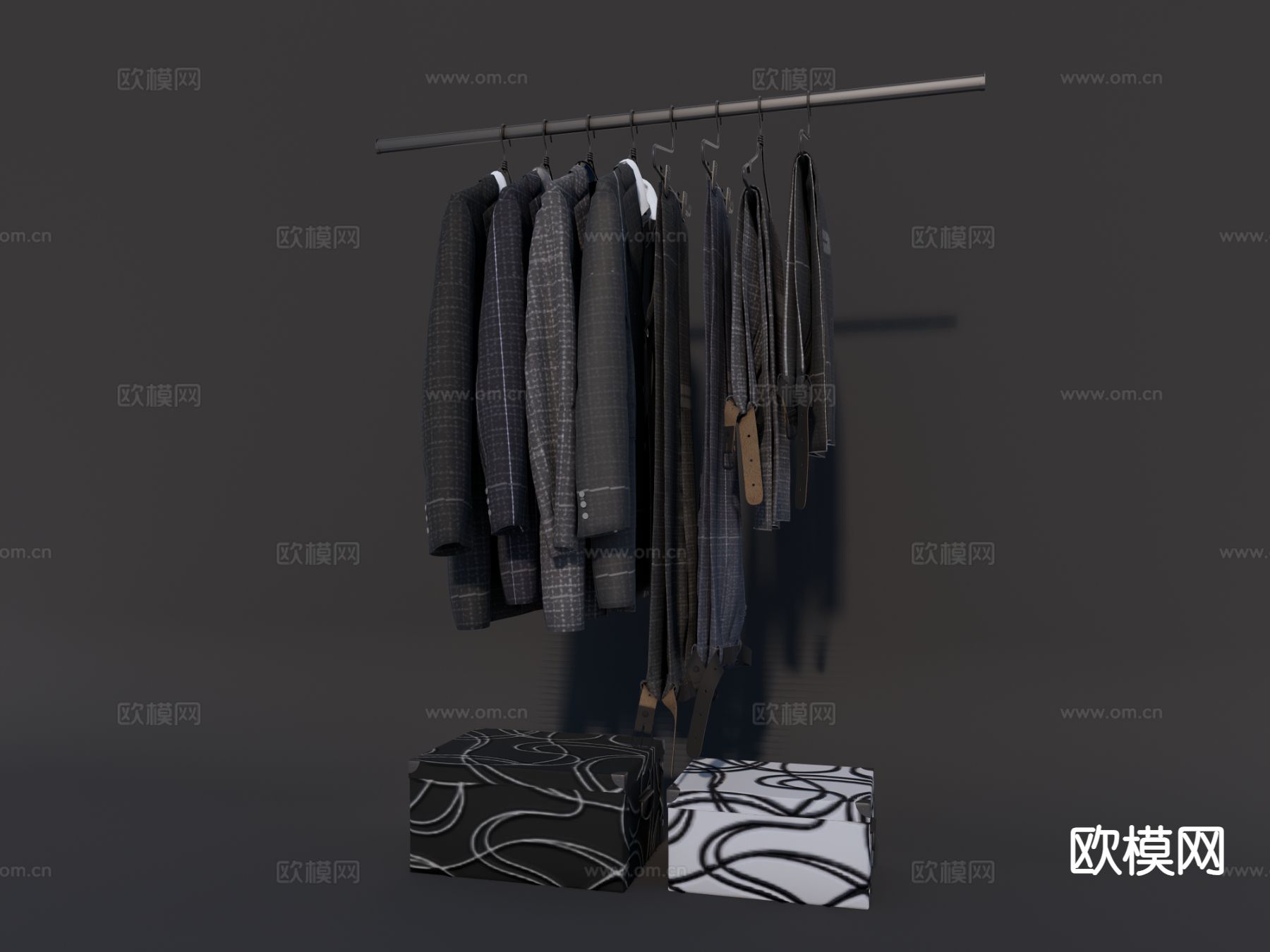 现代服装 衣服 外套3d模型下载